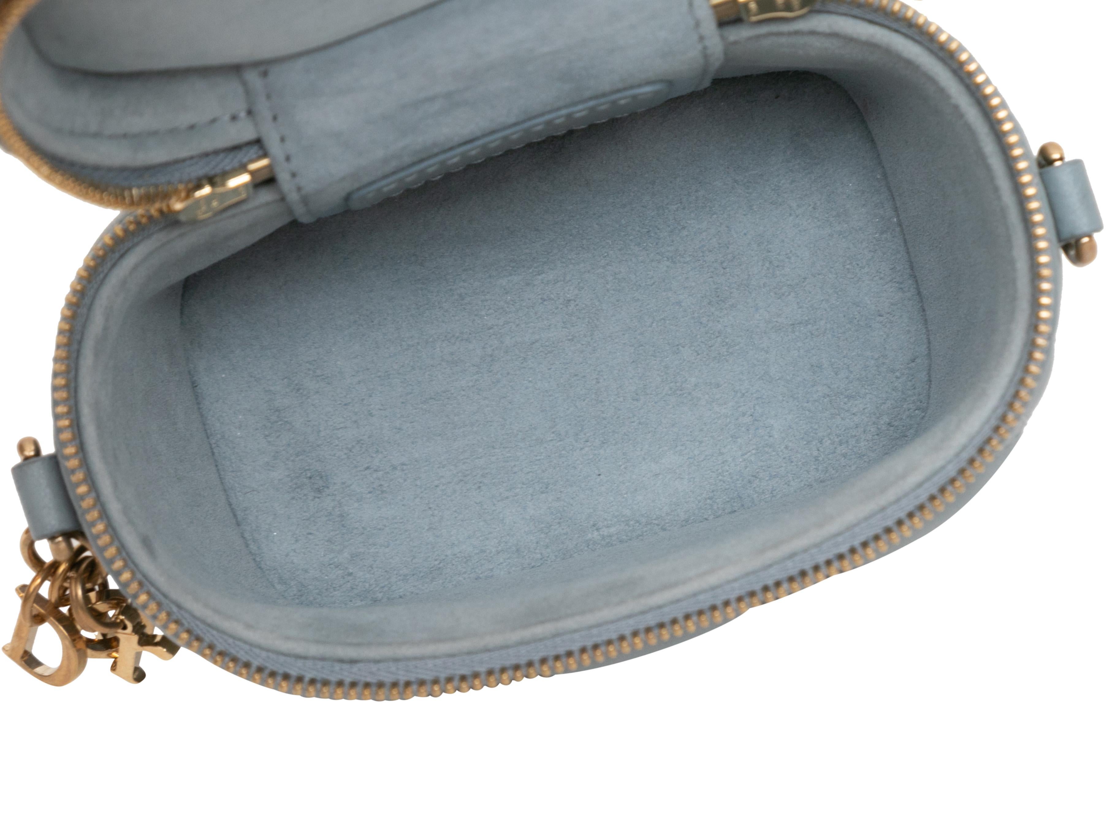 Light Blue Christian Dior Micro Lady Dior Cannage Vanity Case 2