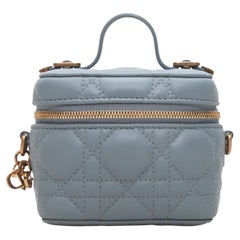 Azul Claro Christian Dior Micro Lady Dior Cannage Neceser