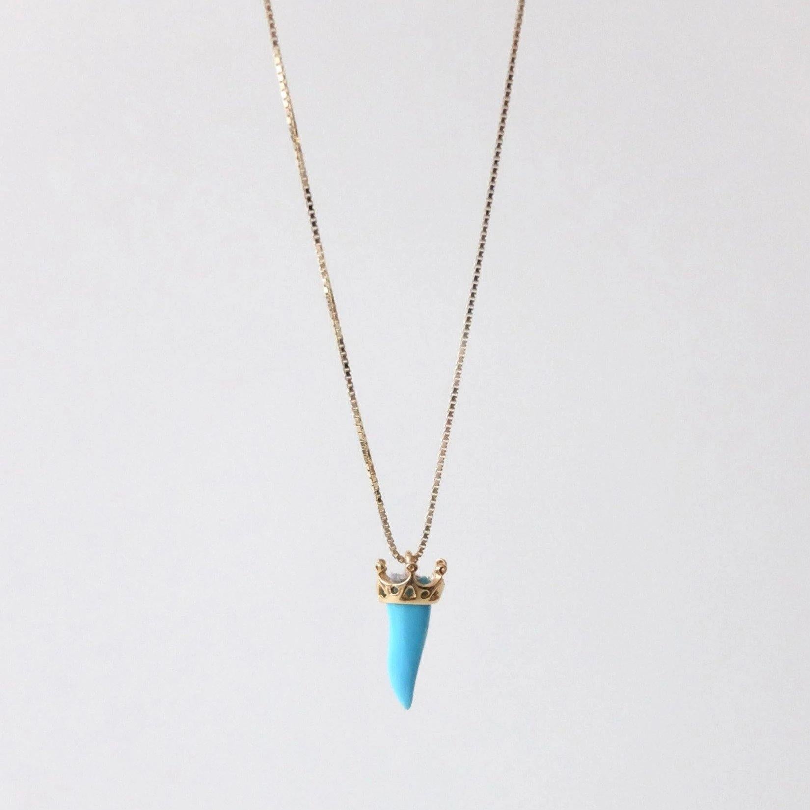 Women's or Men's Light blue coral silver necklace NWOT For Sale