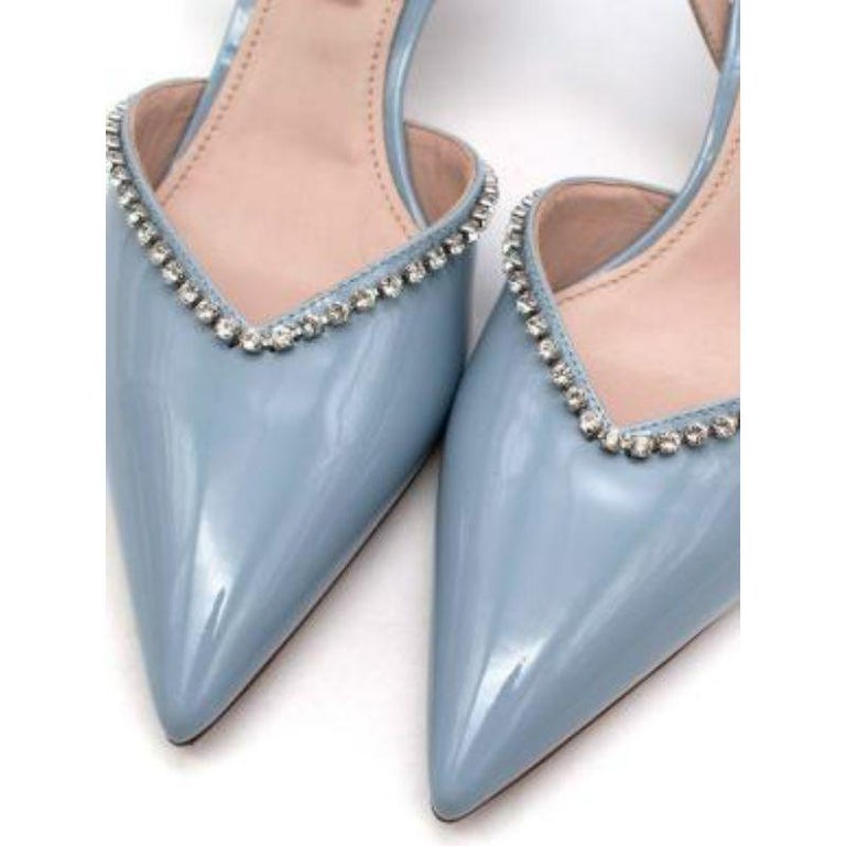light blue sling backs