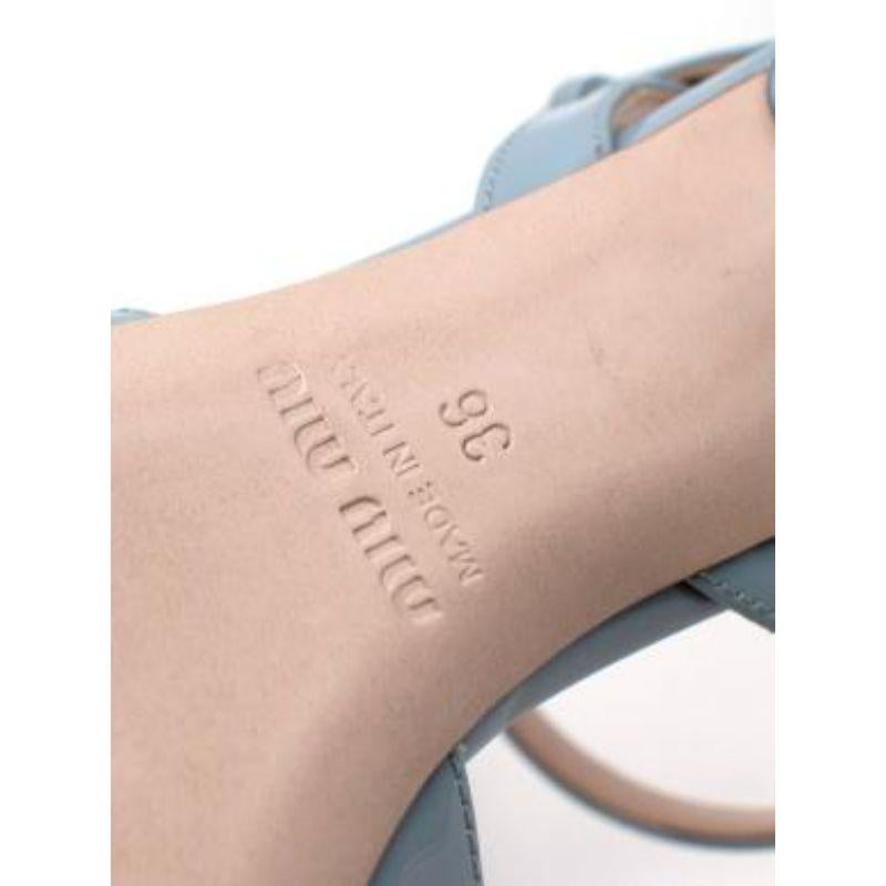 Light blue crystal embellished v-cut slingbacks For Sale 1