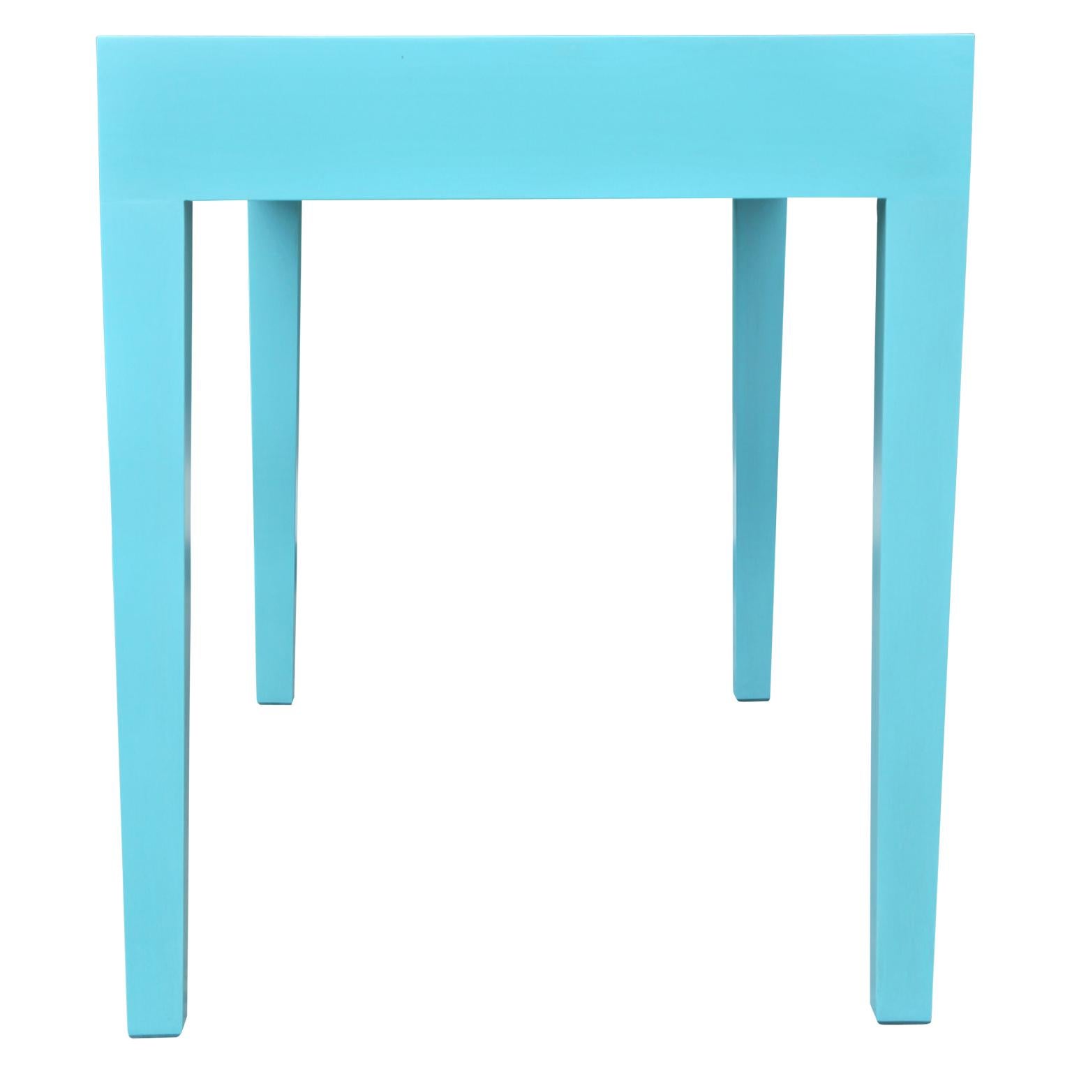 North American Light Blue Custom Modern Three Drawer Light Blue Writing Desk