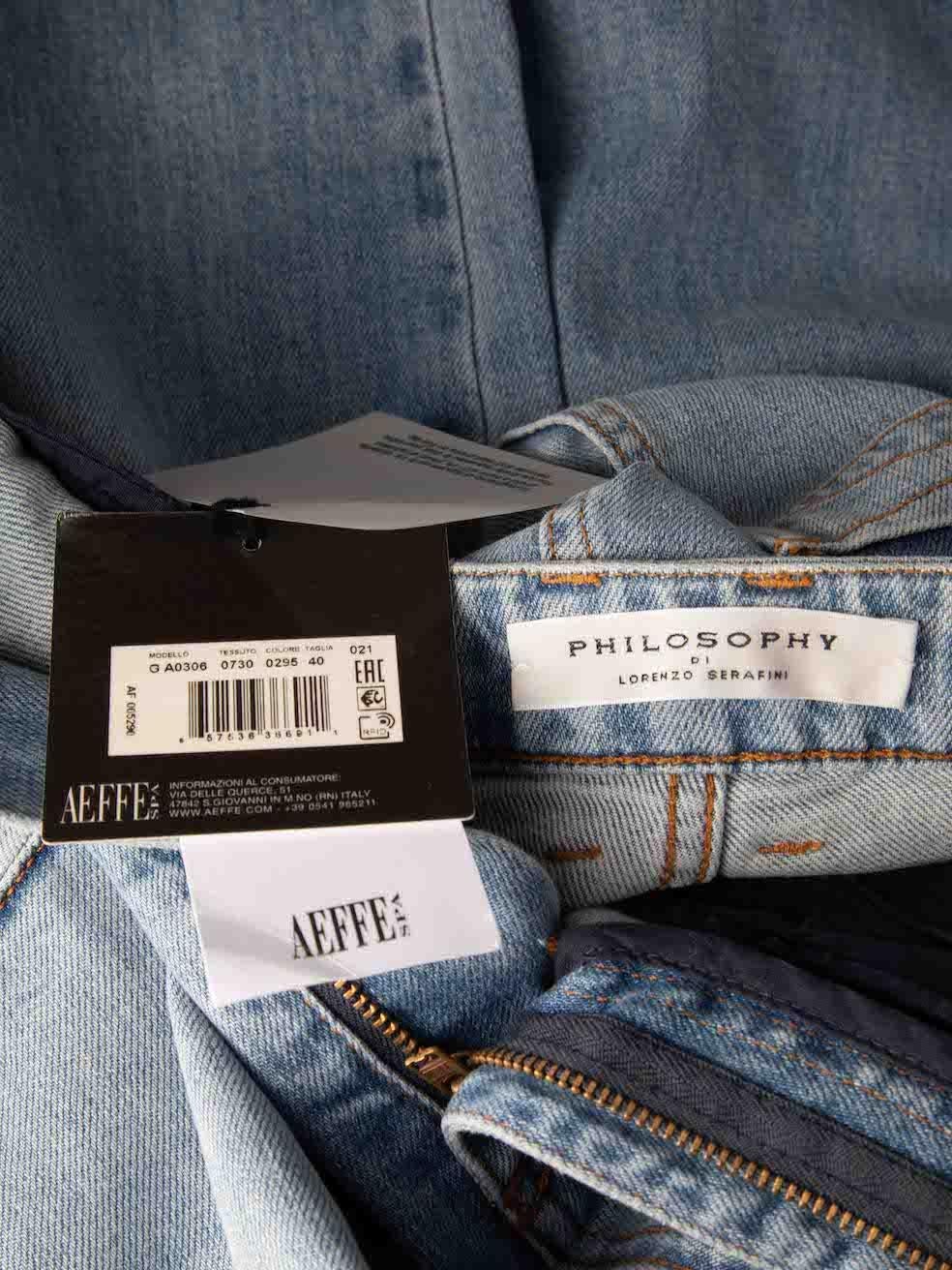 Philosophy Di Lorenzo Serafini Jean droit en jean bleu clair taille S Neuf à London, GB