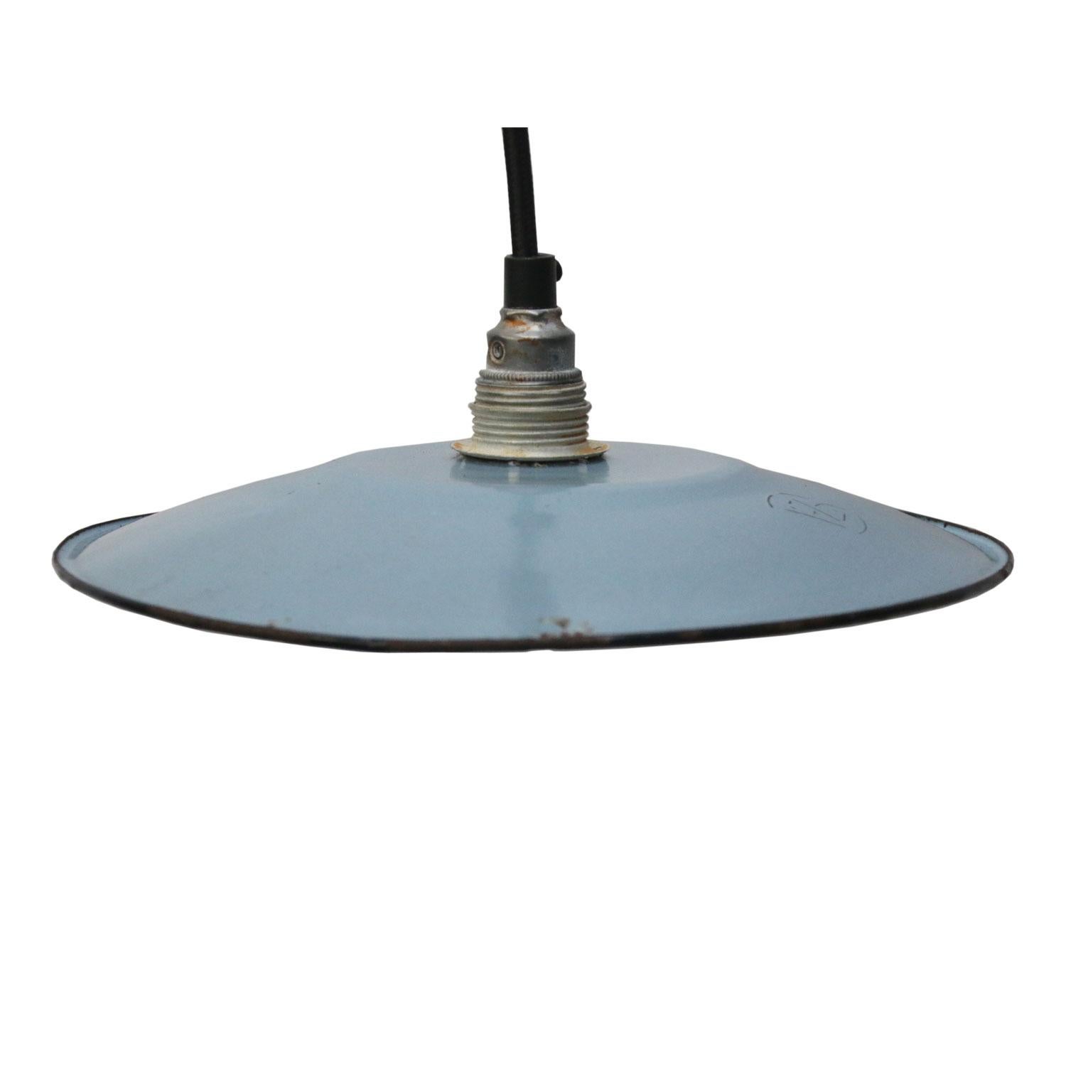 blue industrial pendant light