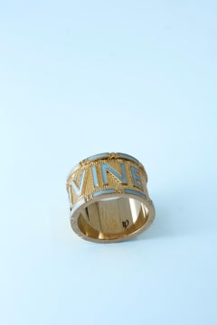 Light Blue Enamel Ring Divine Gold Plated J Dauphin