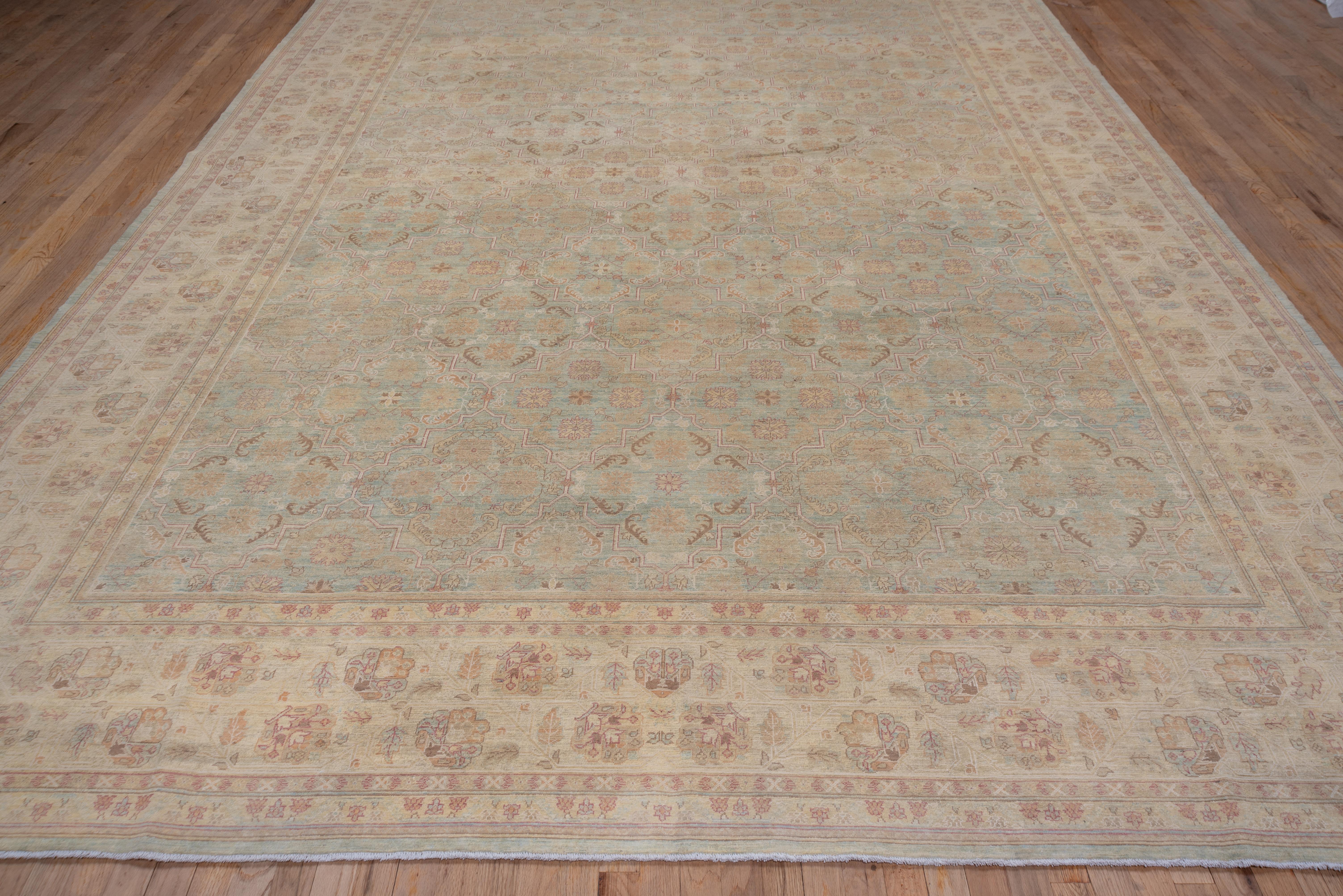 Modern Light Blue Sivas Style Carpet