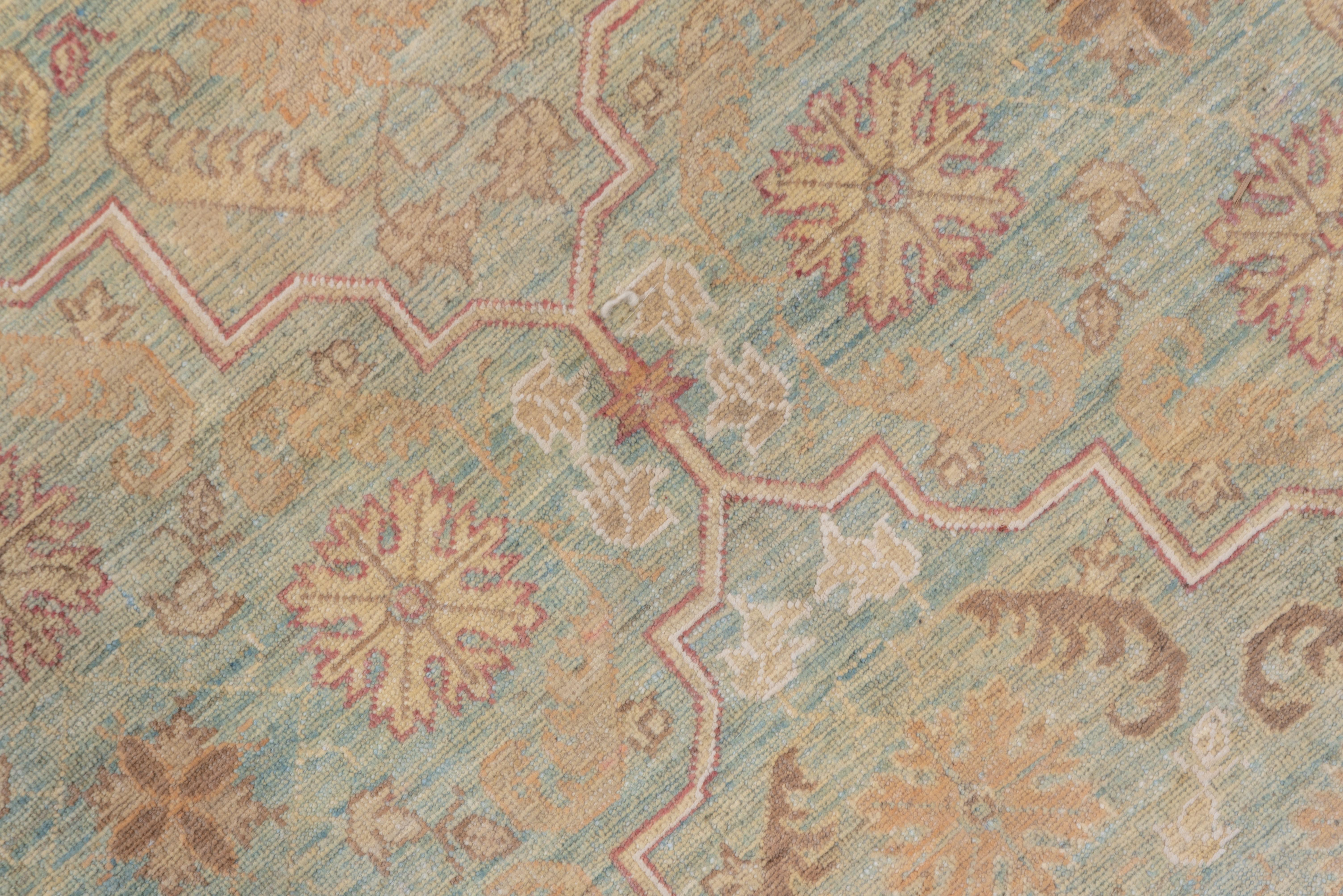 Hand-Knotted Light Blue Sivas Style Carpet