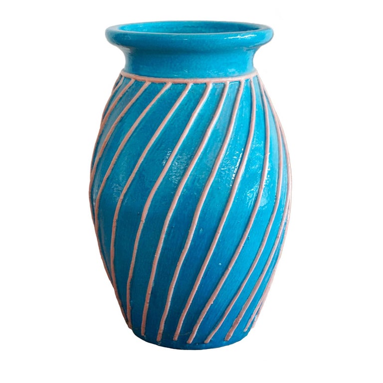 Light Blue Floor Vase at 1stDibs