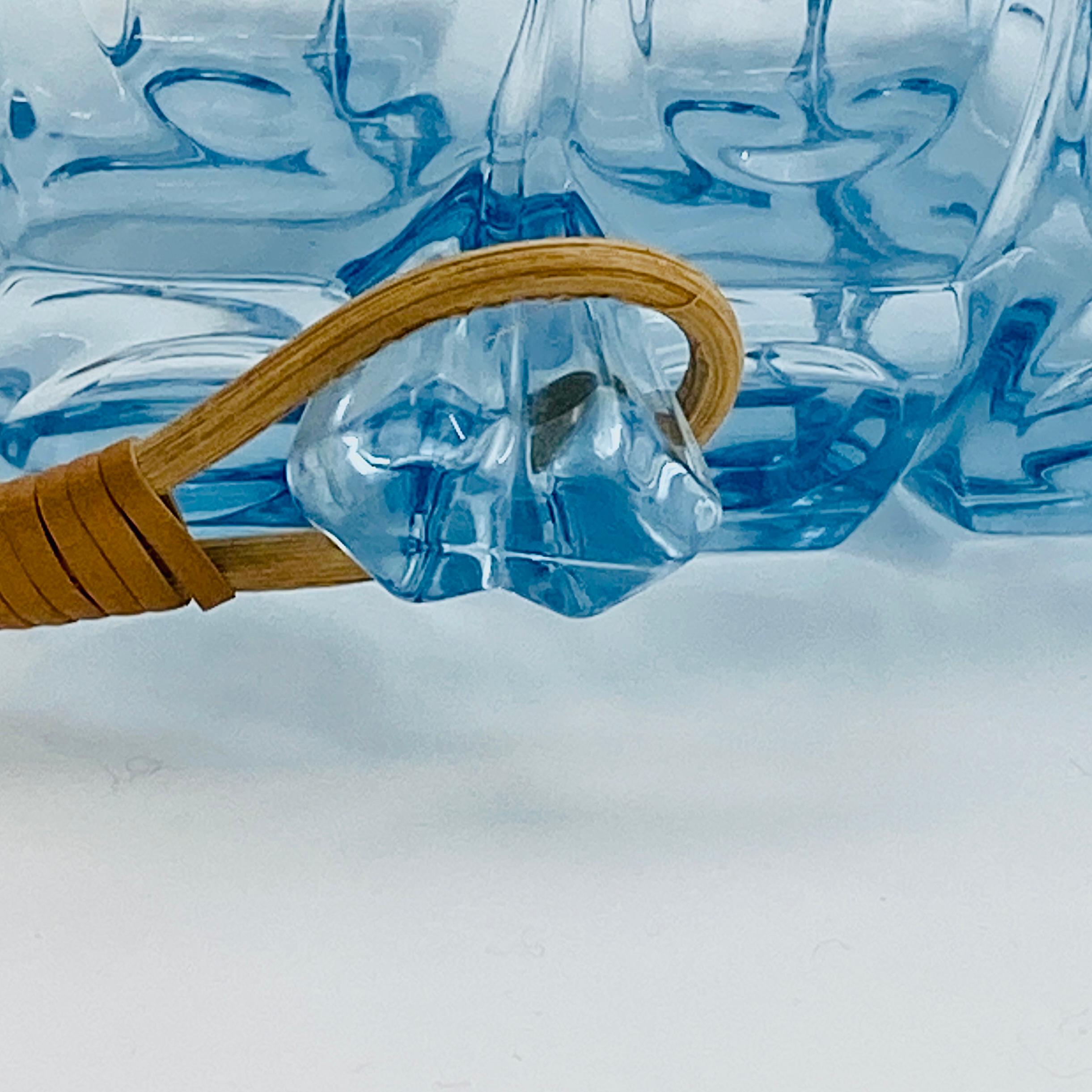 Light Blue Glass Ice Bucket by Jacob Bang, Holmegaard, Denmark, 1960 3