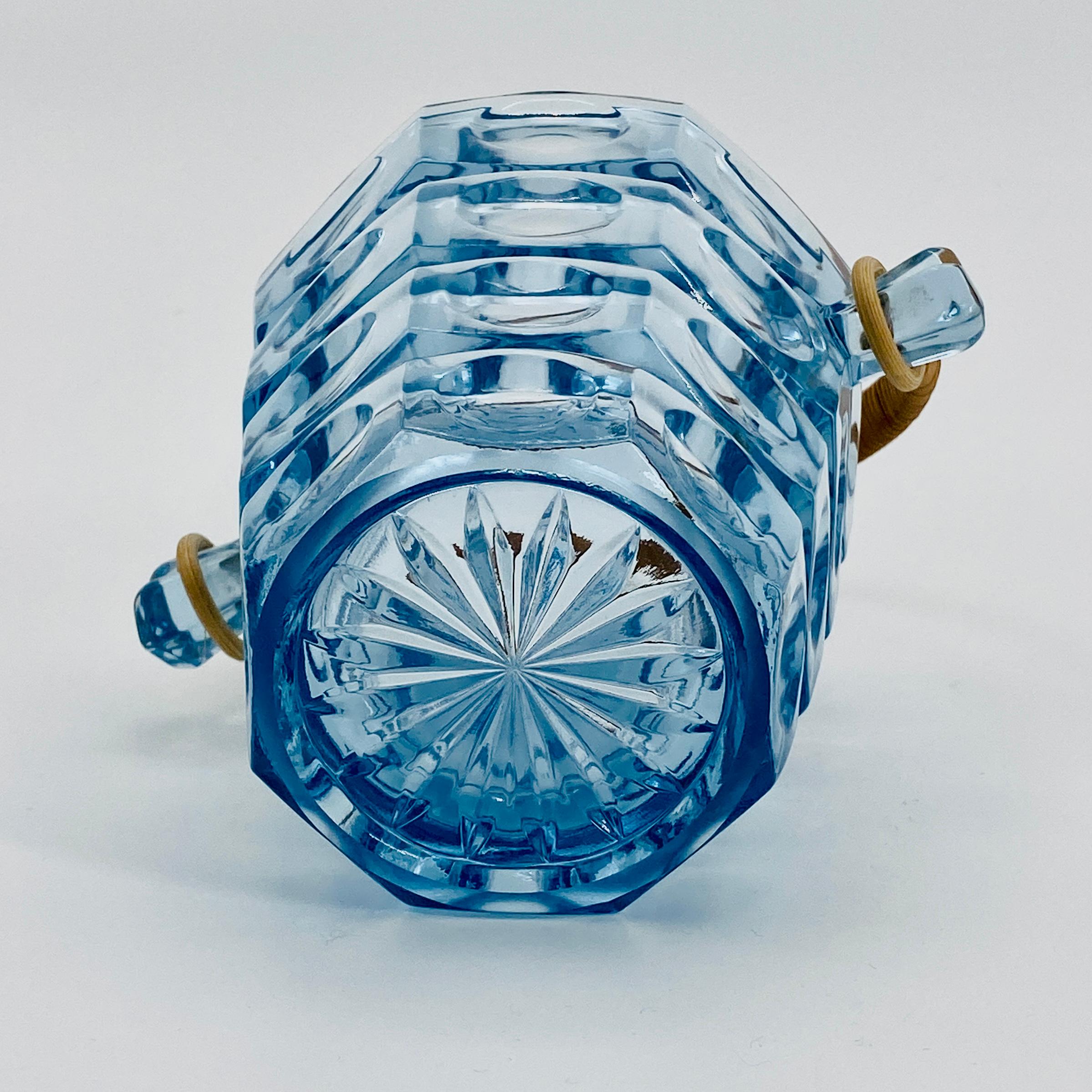 Light Blue Glass Ice Bucket by Jacob Bang, Holmegaard, Denmark, 1960 4