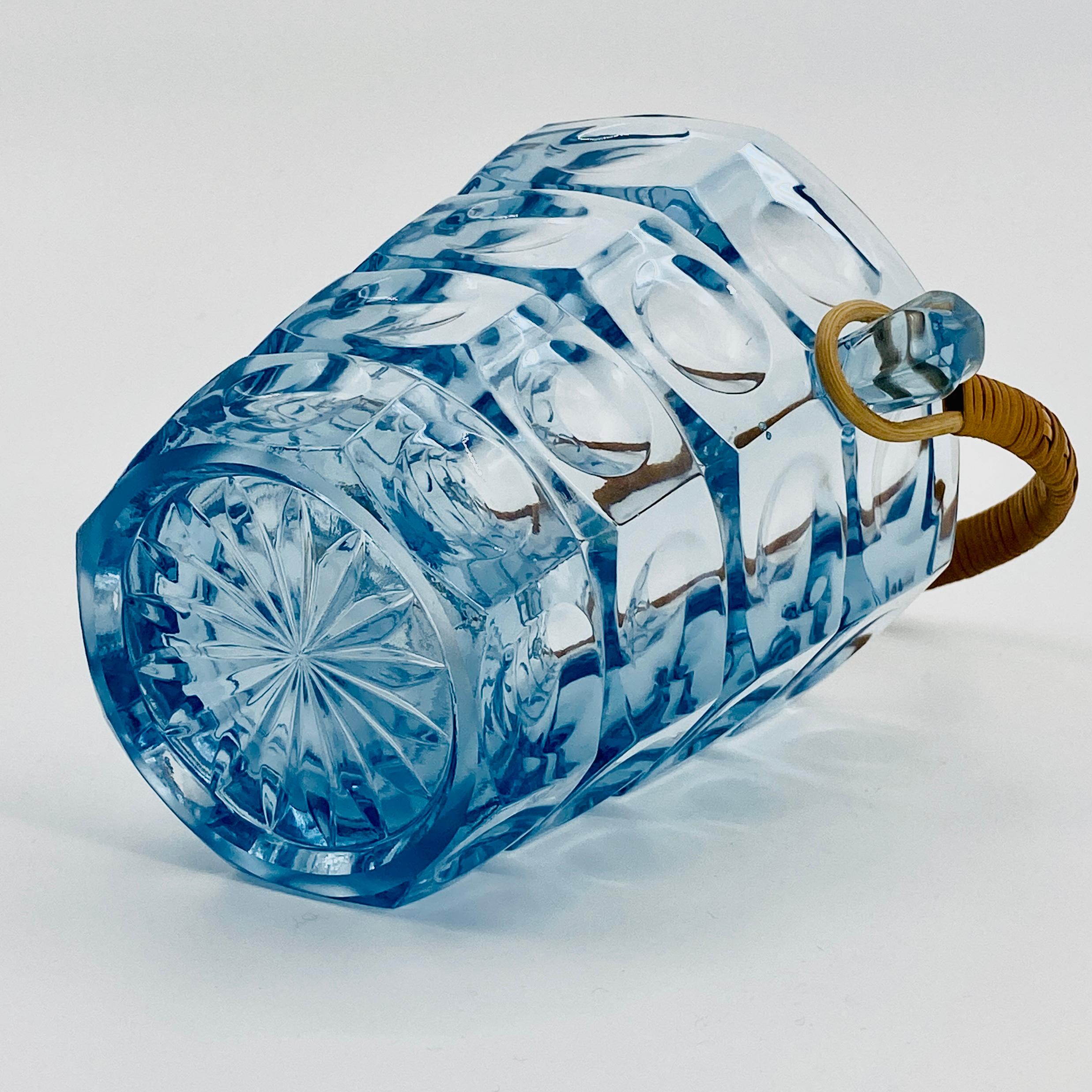 Light Blue Glass Ice Bucket by Jacob Bang, Holmegaard, Denmark, 1960 5