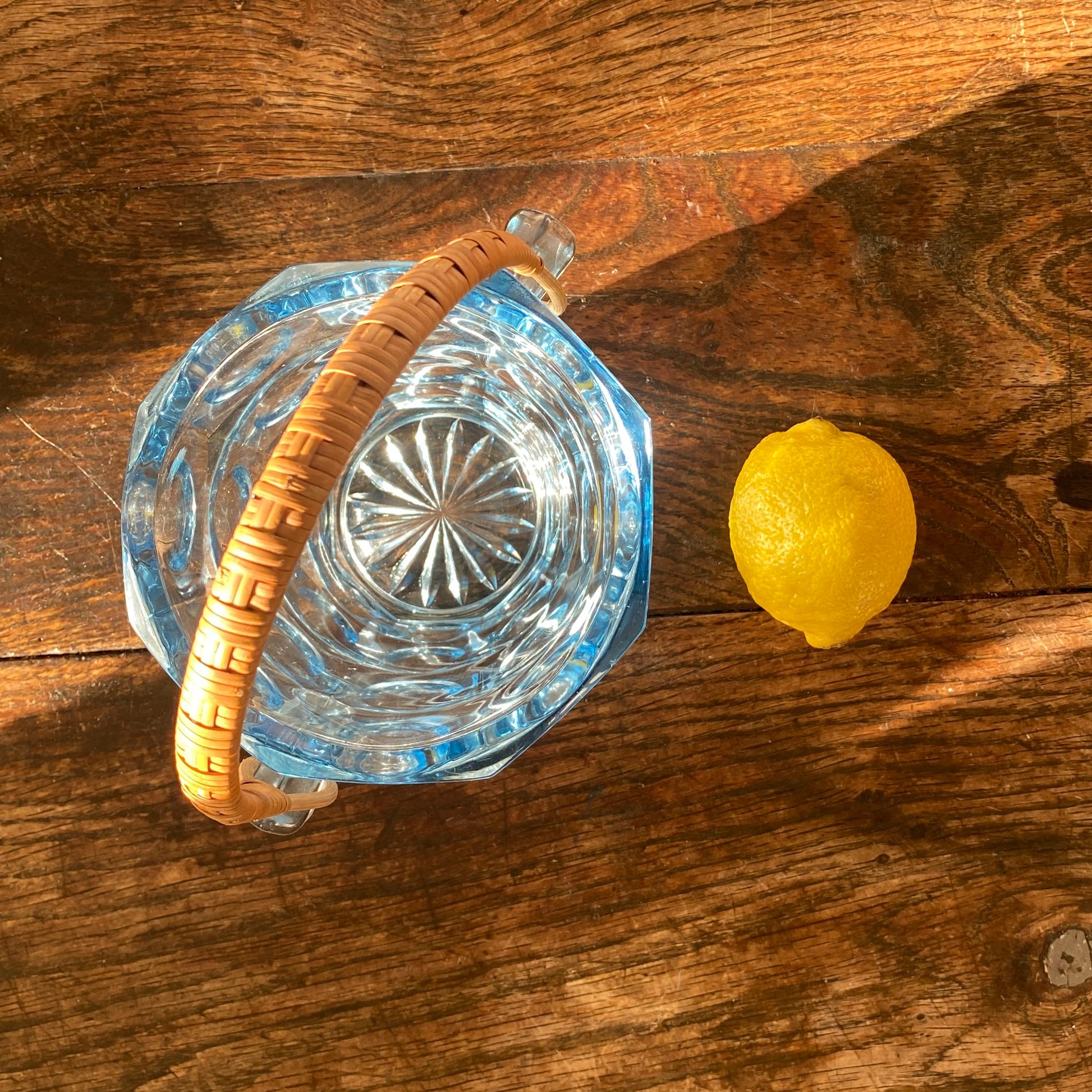 Light Blue Glass Ice Bucket by Jacob Bang, Holmegaard, Denmark, 1960 1