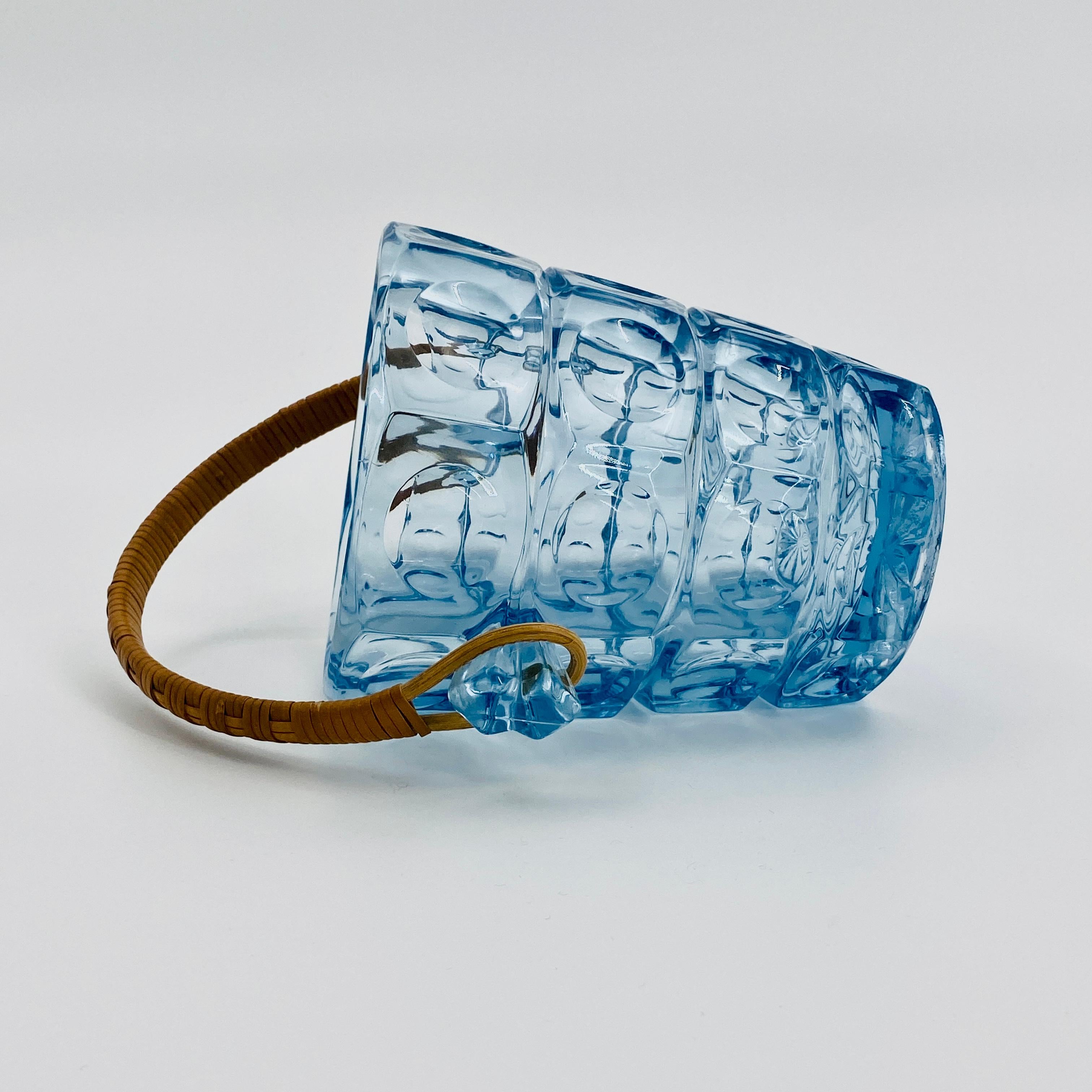Light Blue Glass Ice Bucket by Jacob Bang, Holmegaard, Denmark, 1960 2