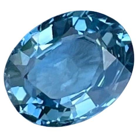 Light Blue Loose Sapphire 1.35 Carats Step Oval Cut Natural Sri Lankan Gemstone