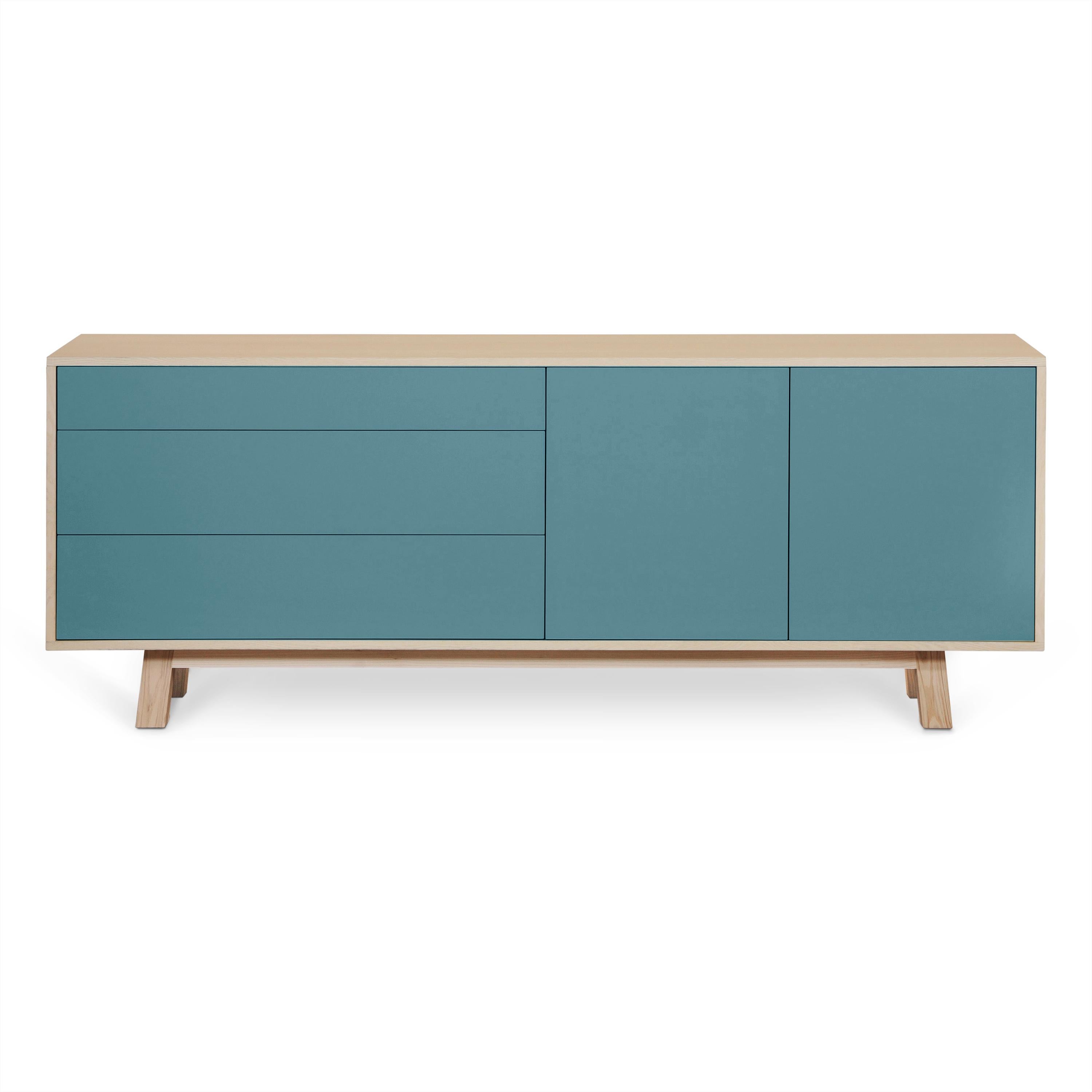 Light Blue sideboard, scandinavian design Eric Gizard, Paris + 10 other colours For Sale 2