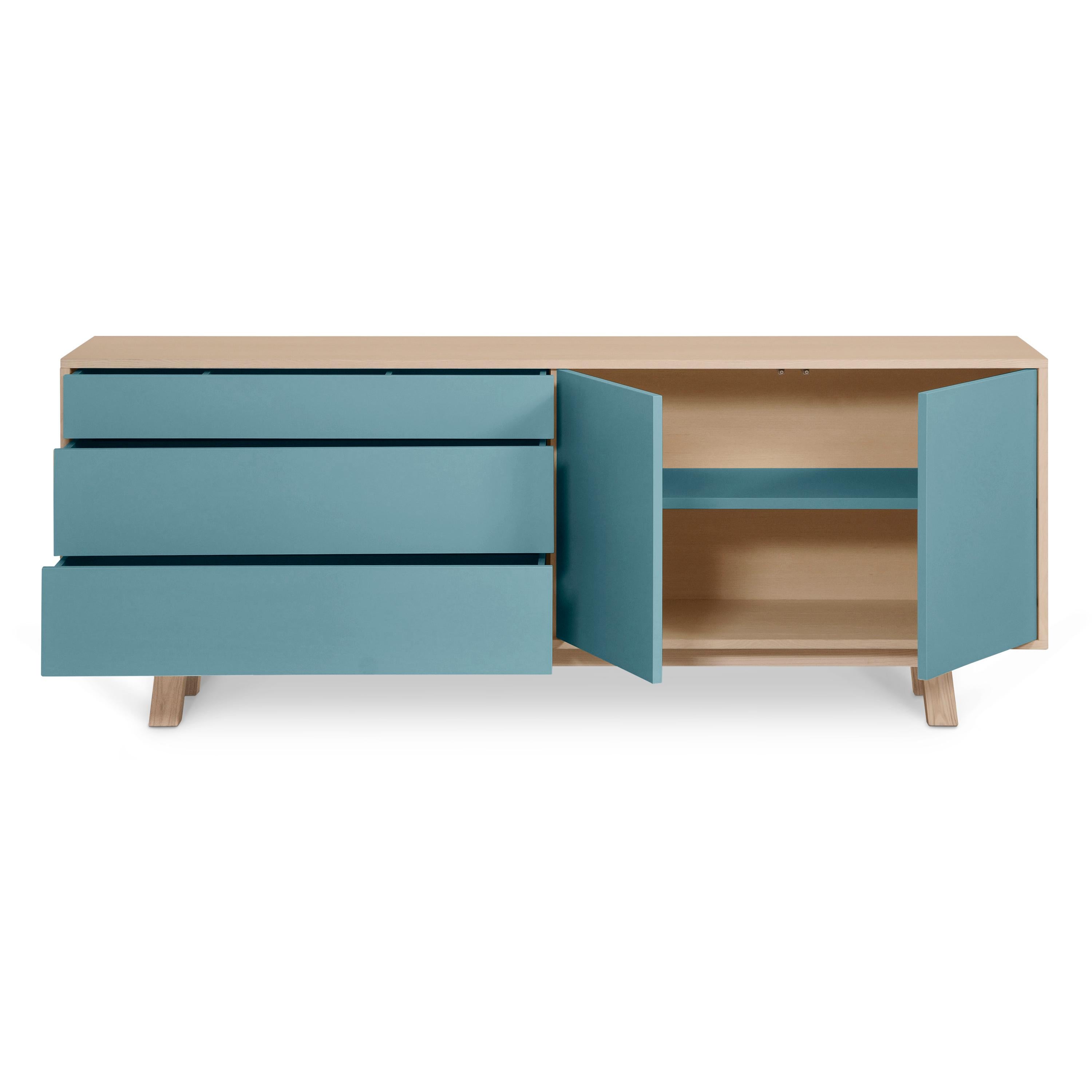 French Light Blue sideboard, scandinavian design Eric Gizard, Paris + 10 other colours For Sale