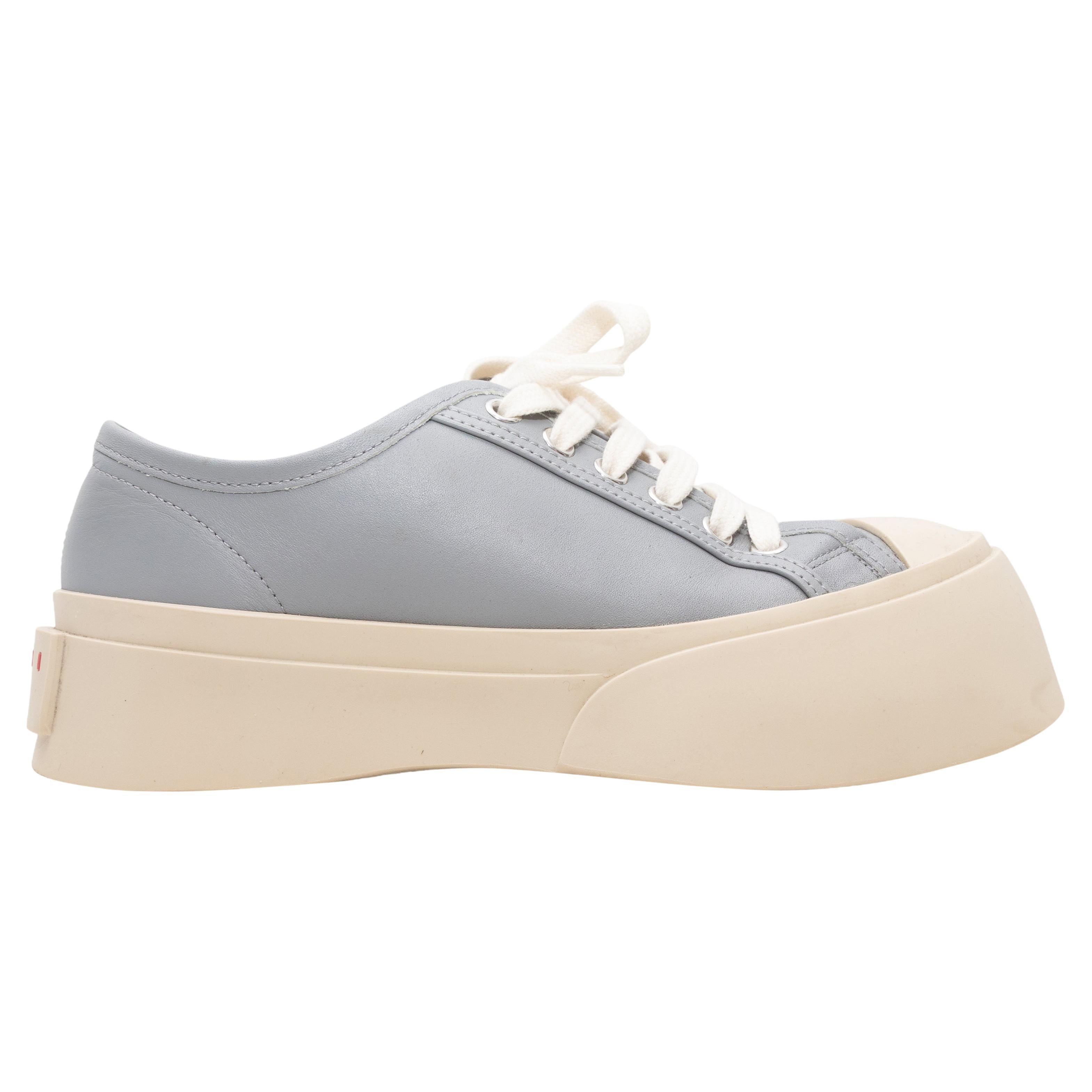 Light Blue Marni Pablo Low-Top Platform Sneakers Size 36 For Sale