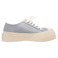 Hellblaue Marni Pablo Low-Top Plateau Turnschuhe Größe 36