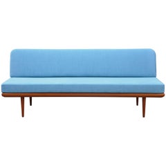 Light Blue Midcentury Minerva Teak Daybed by Peter Hvidt 
Orla Mølgaard-Nielsen