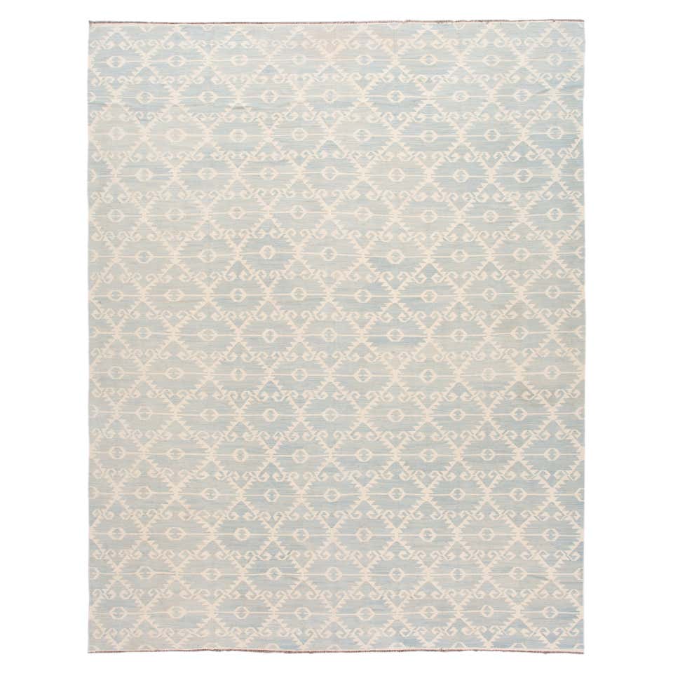 Rug and Kilim's Tribal Inspired Rug, Light Gold with Bold Ram’s Horn ...