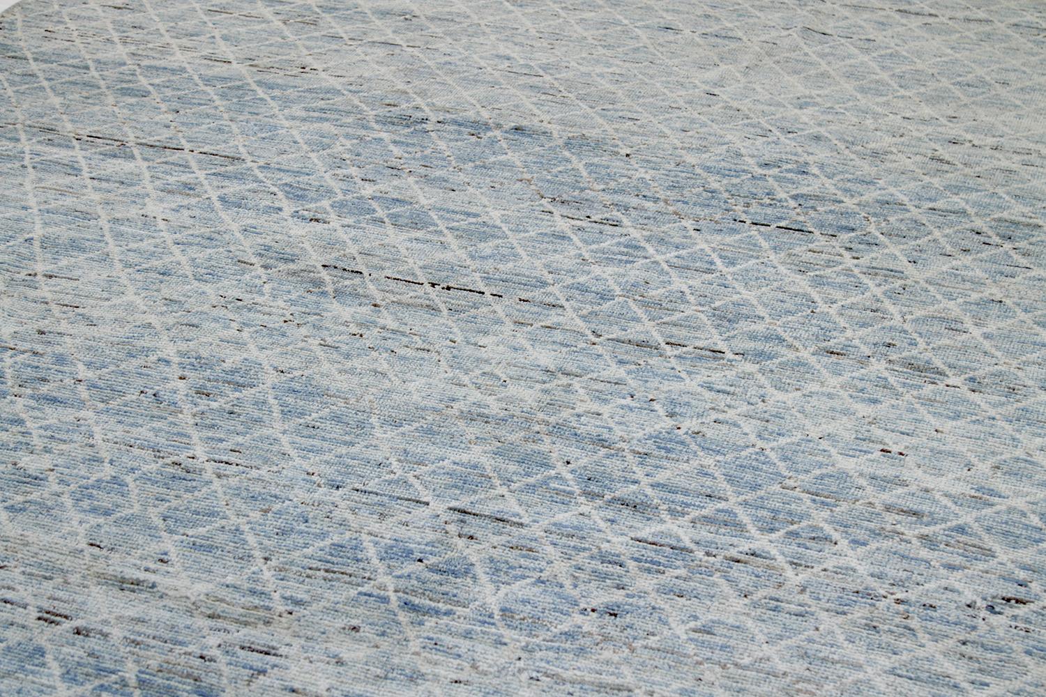 light blue moroccan rug