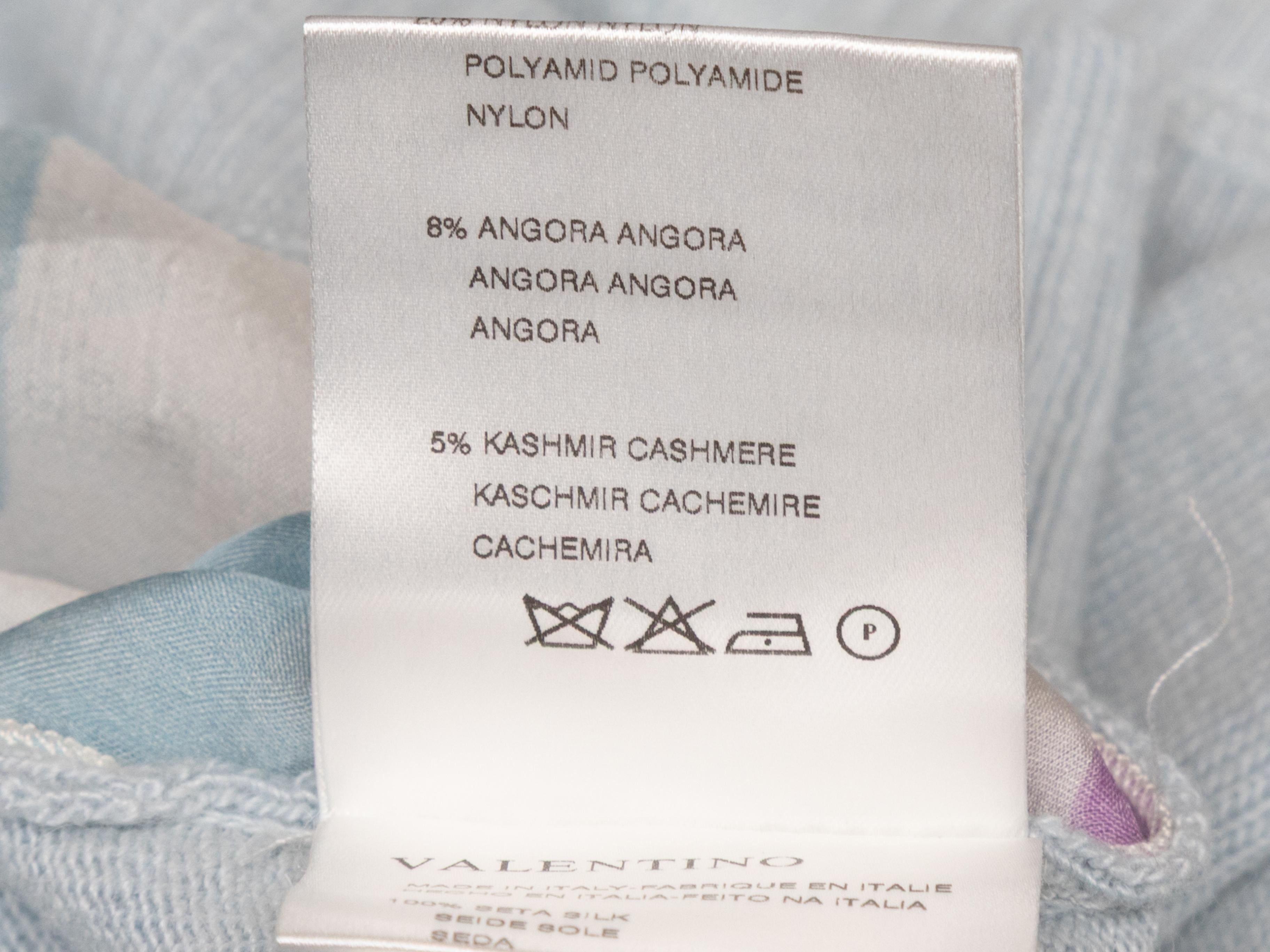 Hellblau & Multicolor Valentino Wolle-Mischung Floral Cardigan Größe US S im Zustand „Gut“ im Angebot in New York, NY