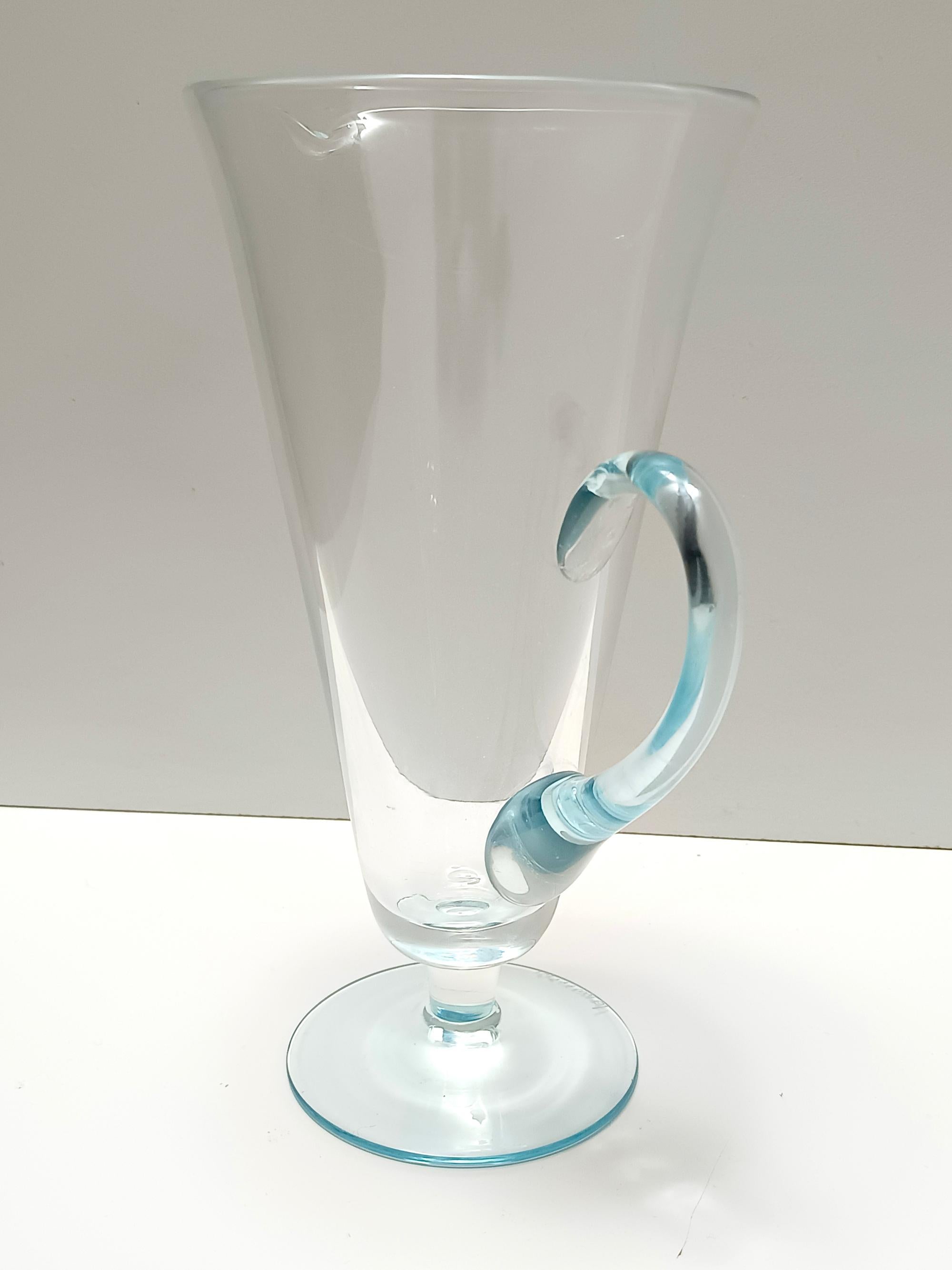 Set da cocktail in vetro di Murano azzurro con 6 bicchieri e una caraffa di La Murrina in vendita 4