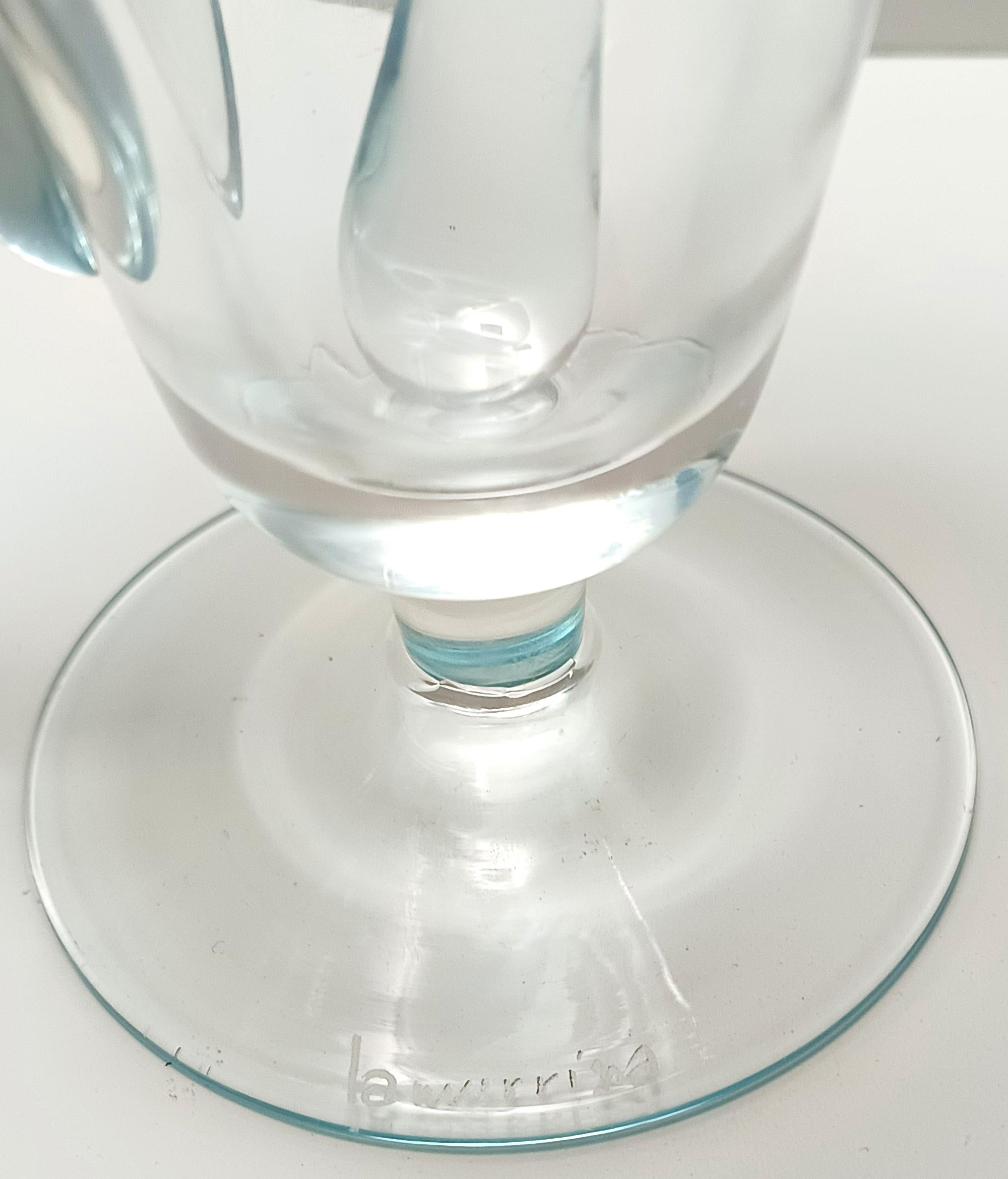 Set da cocktail in vetro di Murano azzurro con 6 bicchieri e una caraffa di La Murrina in vendita 7