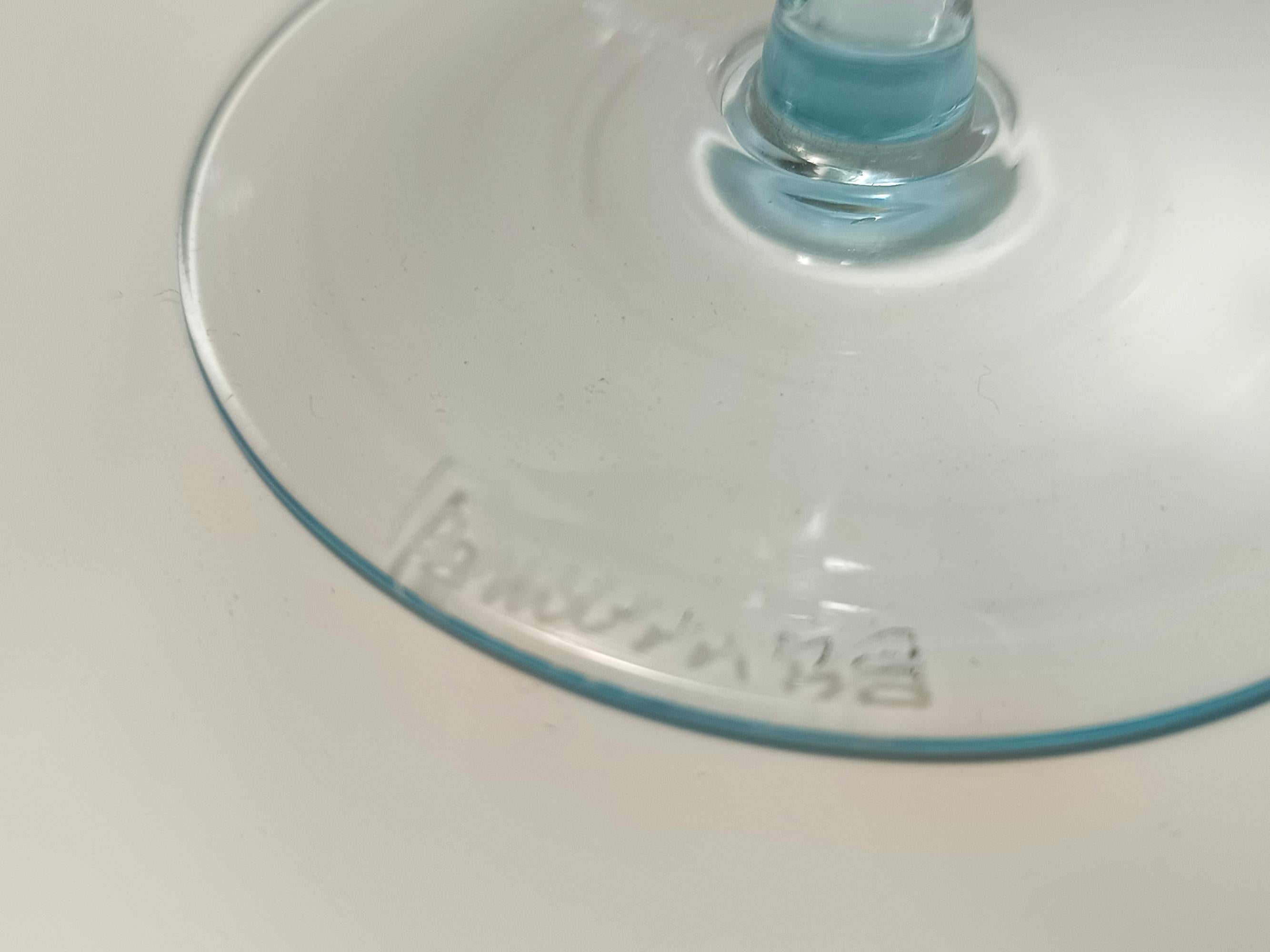 Set da cocktail in vetro di Murano azzurro con 6 bicchieri e una caraffa di La Murrina in vendita 1