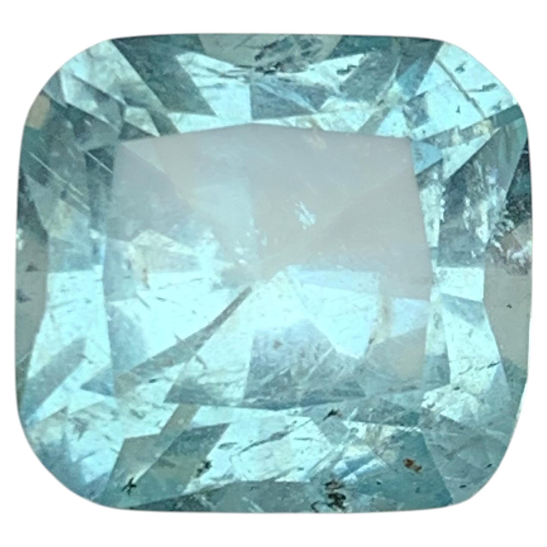 Light Blue Natural Aquamarine 8.80 Carat Radiant Cut Loose Gemstone for Ring For Sale