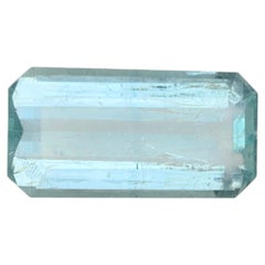 Light Blue Natural Aquamarine 9.81 Carat Emerald Cut Loose Gemstone for Pendant