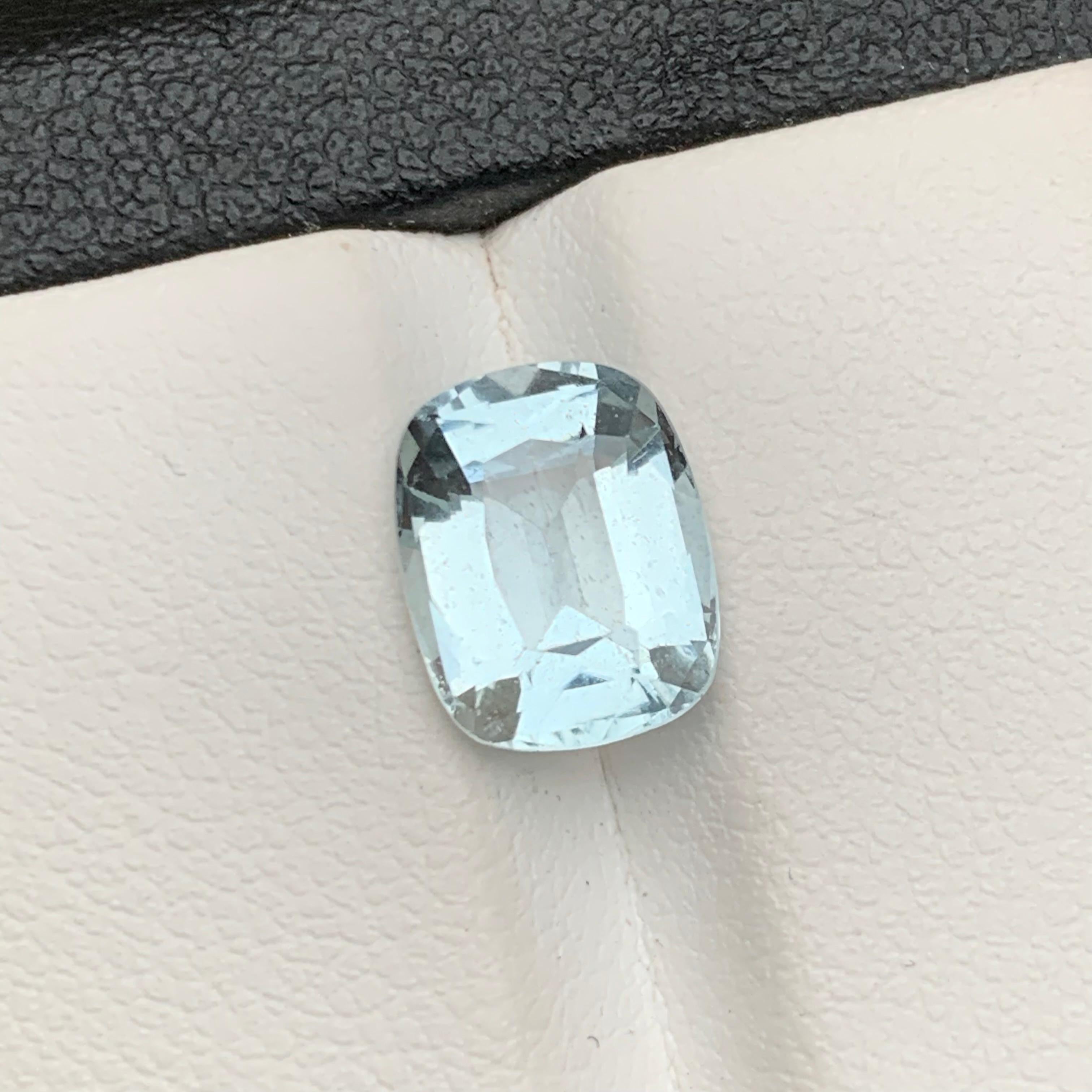 Light Blue Natural Aquamarine Loose Gemstone for Ring, Necklace Pendant or any other Jewelry Setting–Cushion Cut!!

💎 GEMSTONE TYPE: Aquamarine 
⚖️ WEIGHT: 2.85 Carats
🪚 SHAPE & CUT: Cushion Cut
📏 SIZE (MM): 10.06 x 8.00 x 5.56
🌈 COLOR: Light
