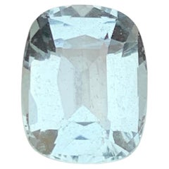 Light Blue Natural Aquamarine Ring Pendant Loose Gemstone 2.85 Carat Cushion Cut