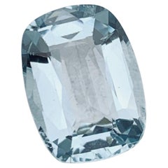 Light Blue Natural Aquamarine Ring Pendant Loose Gemstone 4.20 Carat Cushion Cut