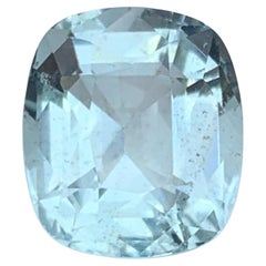 Light Blue Natural Aquamarine Ring Pendant Loose Gemstone 7.46 Carat Cushion Cut