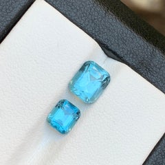 Light Blue Natural Tourmaline Ring, Pendant Loose Gemstones 2.70 Ct Cushion Cut