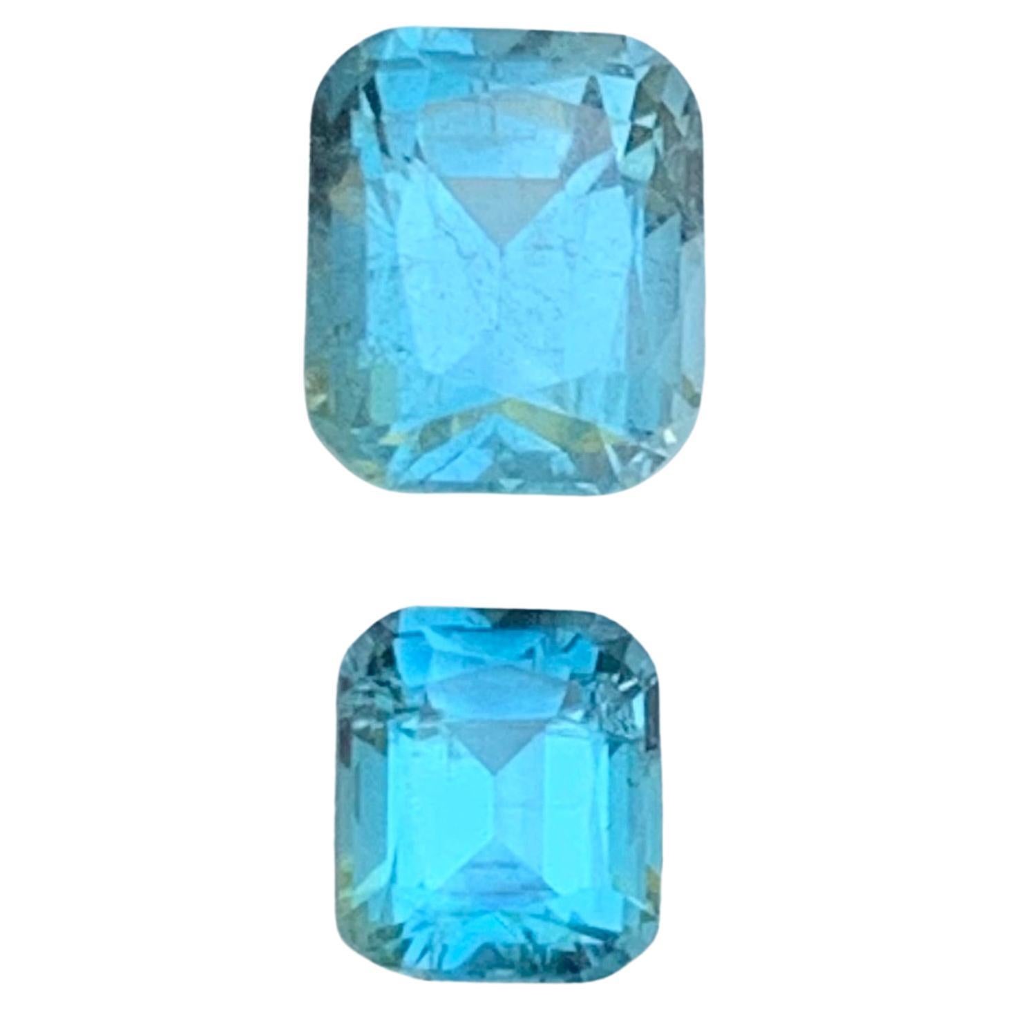 Light Blue Natural Tourmaline Ring, Pendant Loose Gemstones 2.70 Ct Cushion Cut