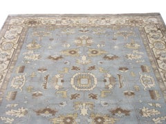 Light-Blue Oushak Area Rug