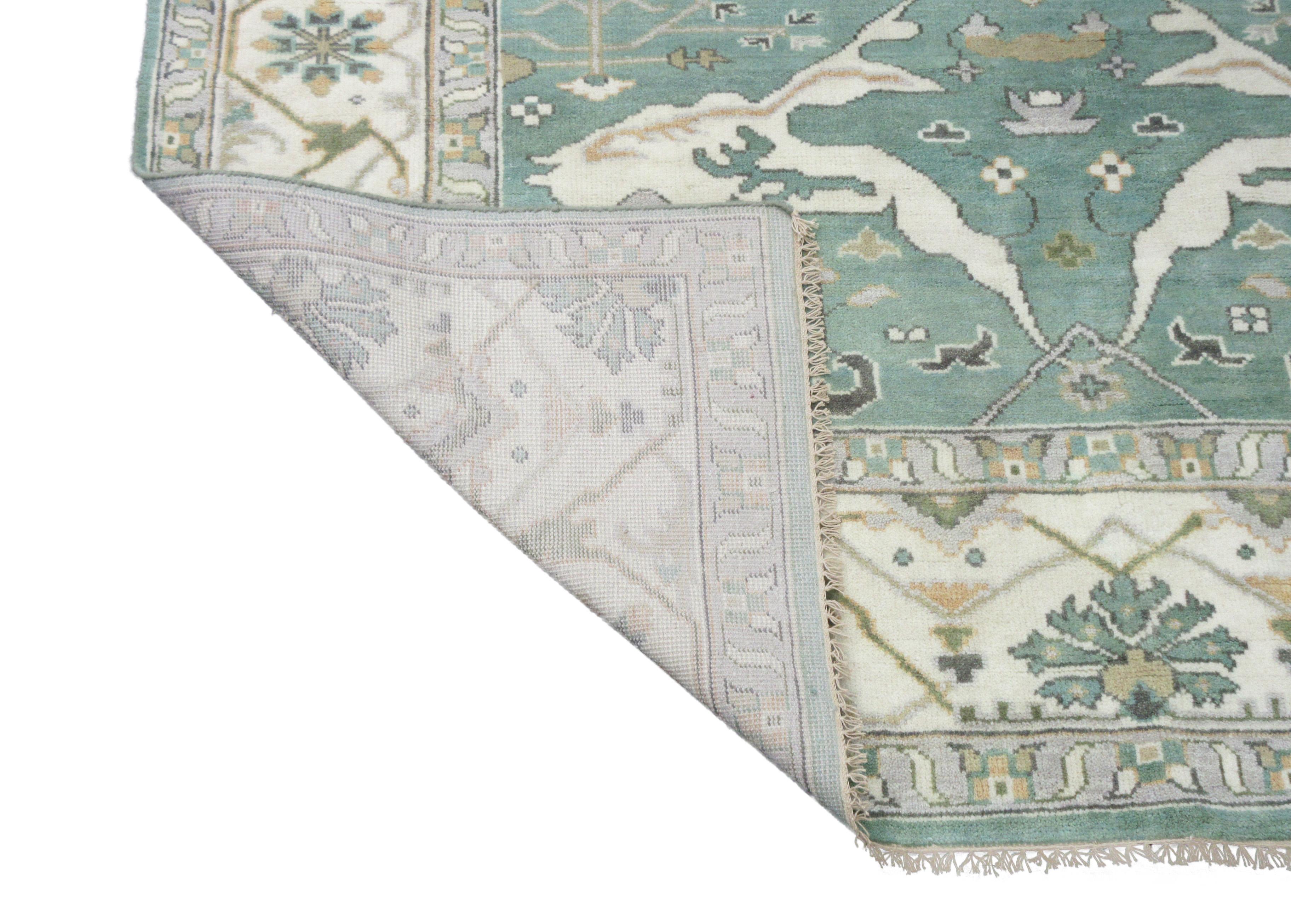 Light-Blue Oushak Area Rug In New Condition For Sale In Laguna Hills, CA