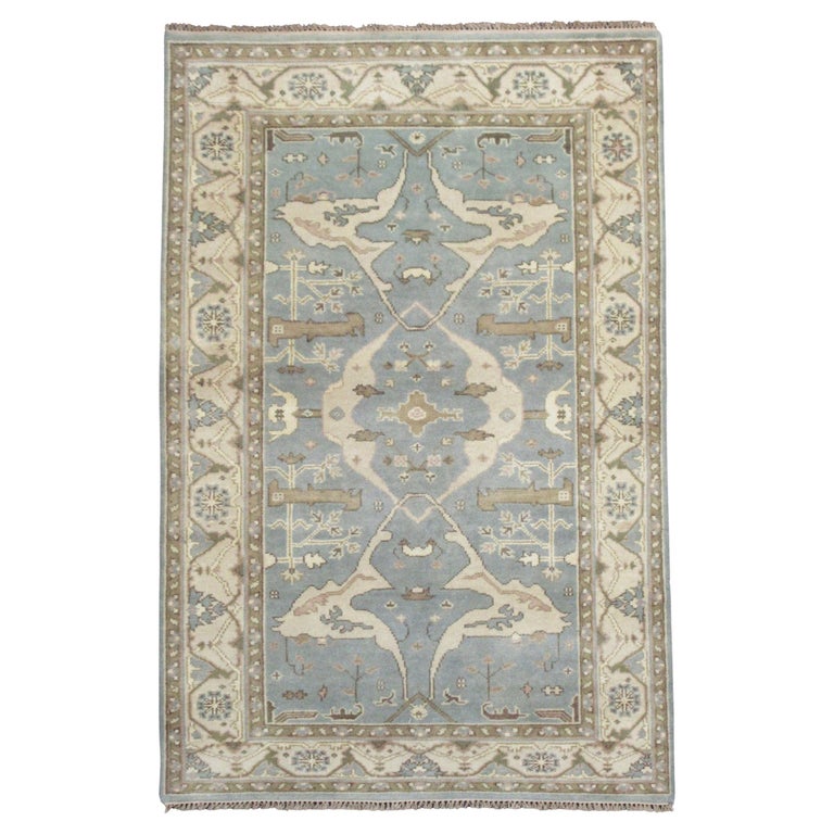LightBlue Oushak Area Rug For Sale at 1stDibs