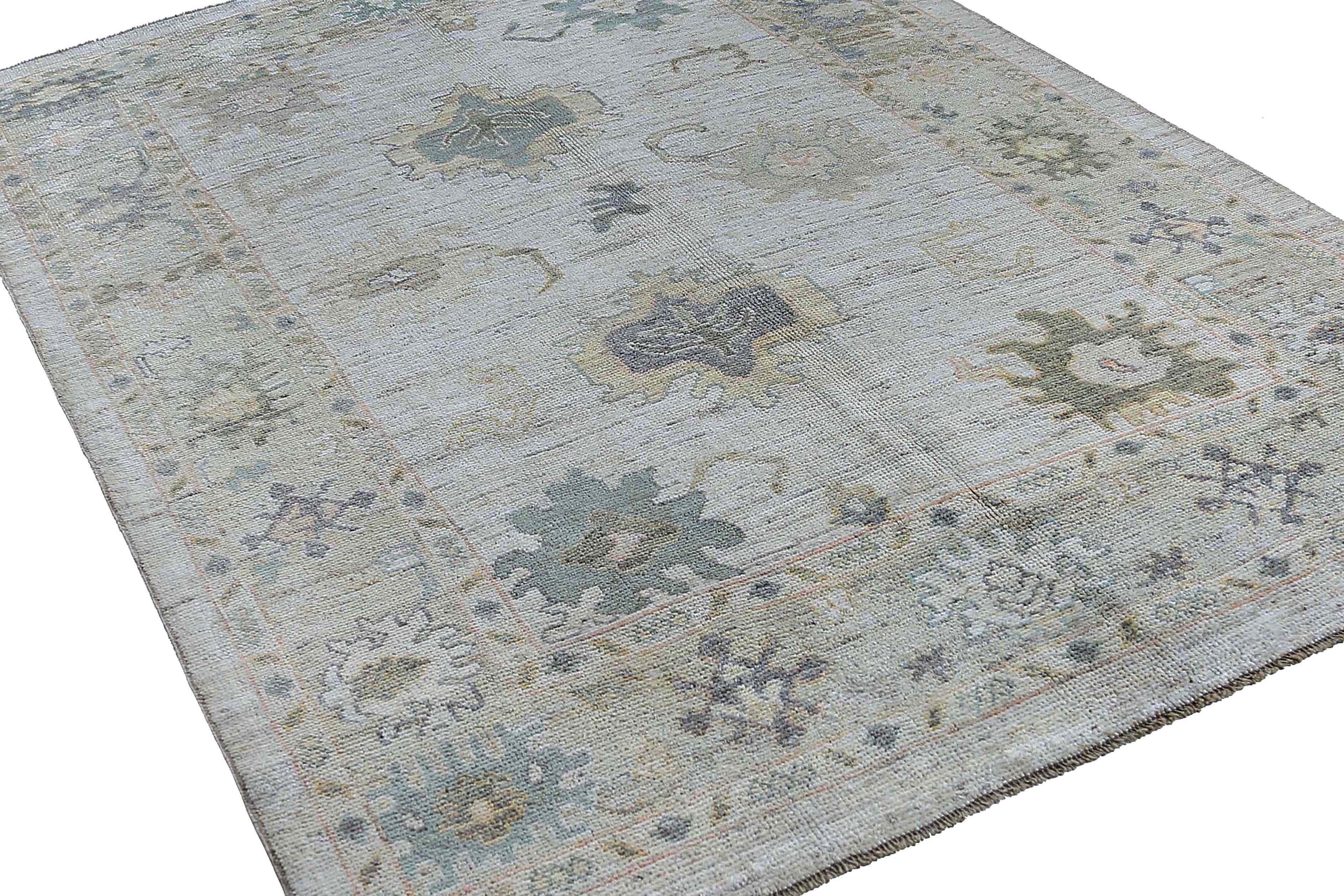 Tapis d'Afghanistan Oushak datant d'environ 1990, motif ivoire en laine - 95494 en vente 4