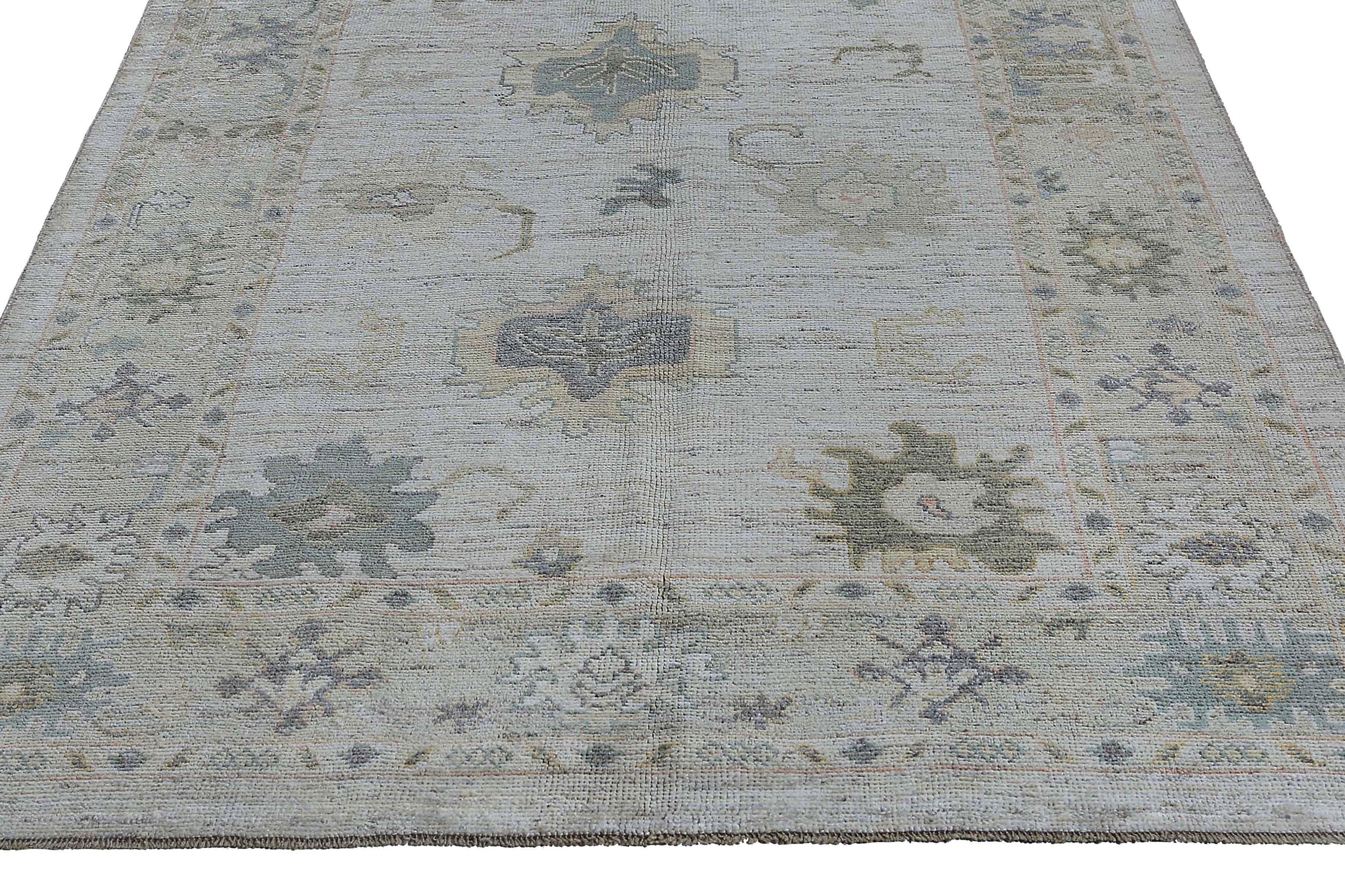 Tapis d'Afghanistan Oushak datant d'environ 1990, motif ivoire en laine - 95494 en vente 6