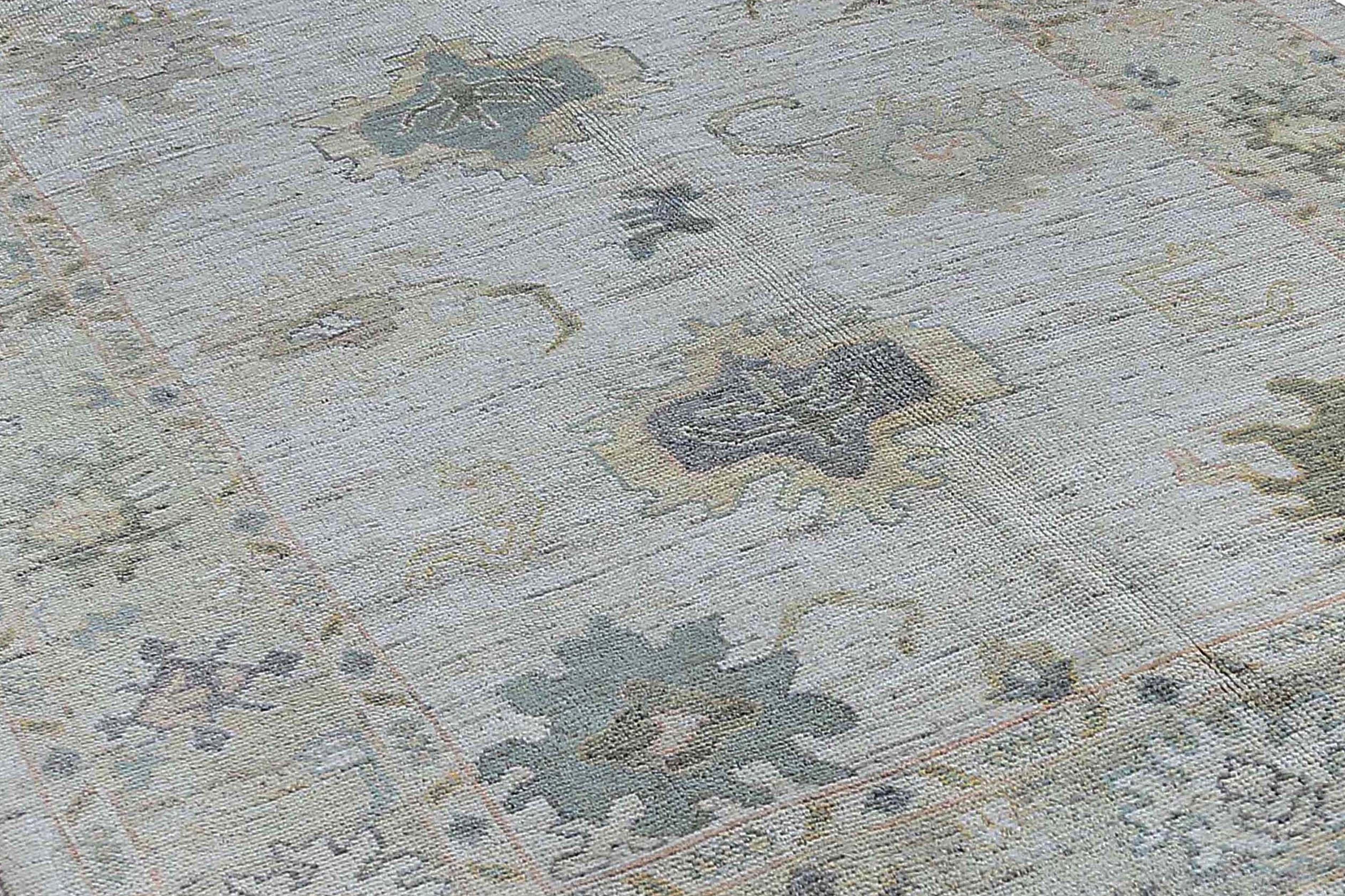 Tapis d'Afghanistan Oushak datant d'environ 1990, motif ivoire en laine - 95494 en vente 3