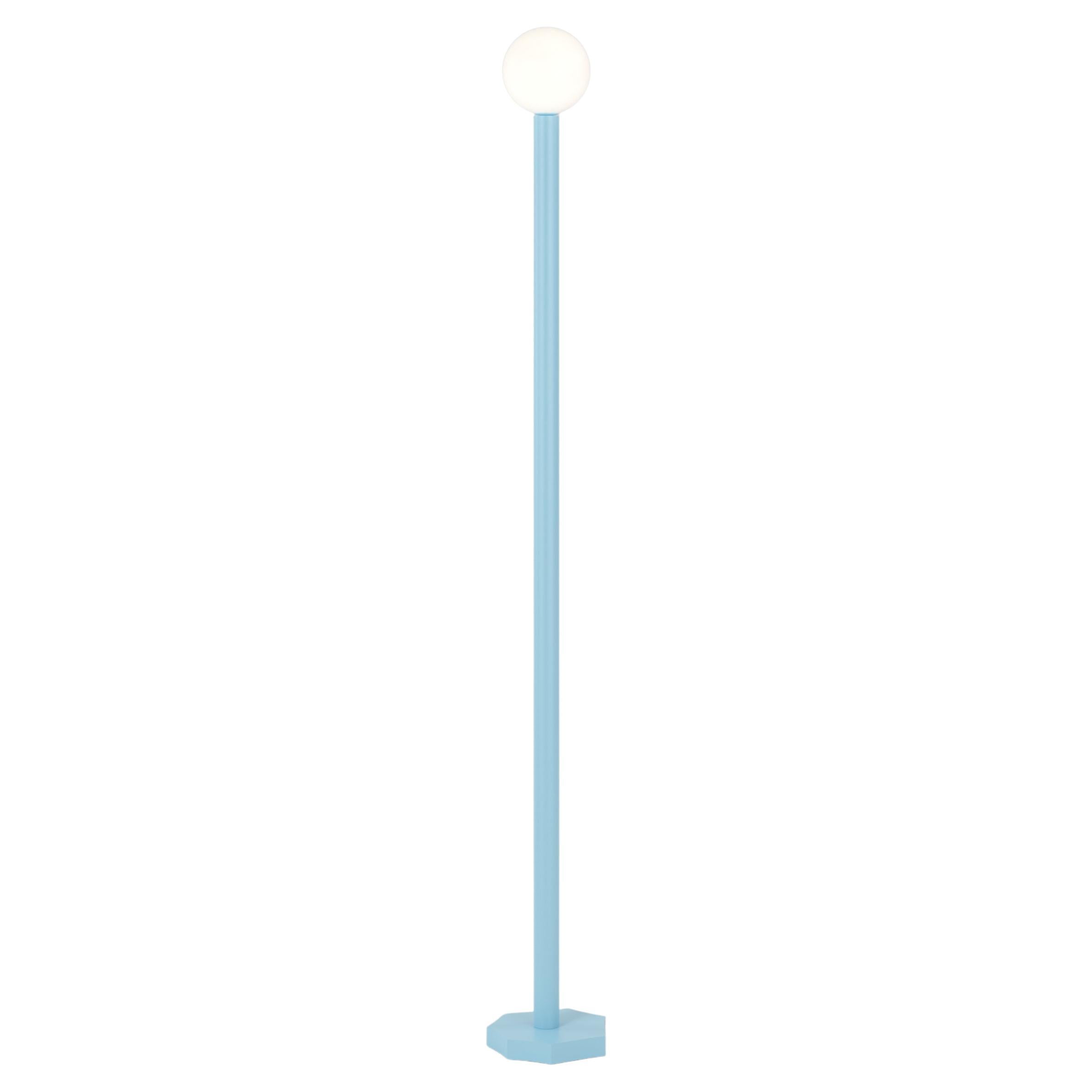 Light Blue Outlines Cut Floor Light by Atelier Areti