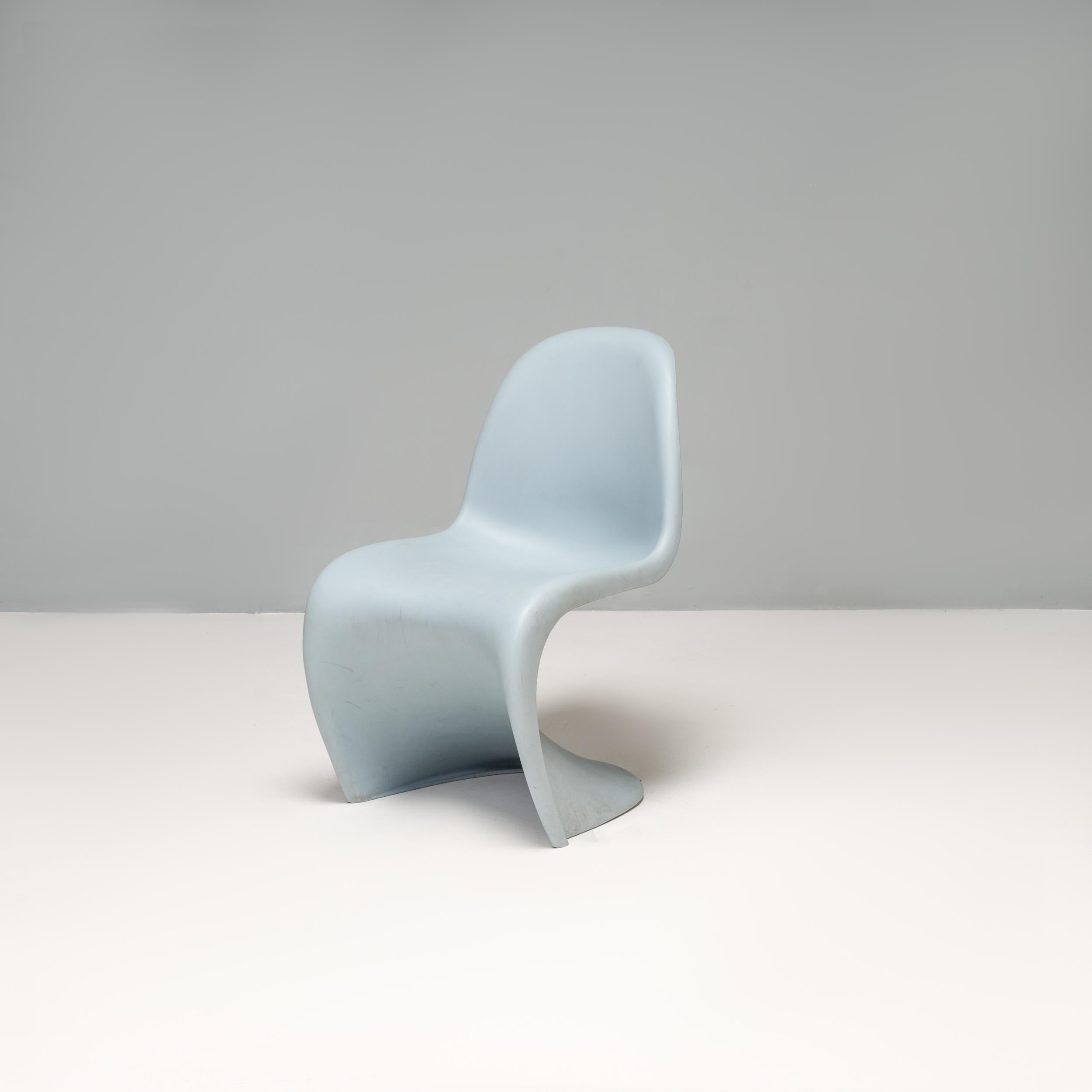 Light Blue Panton Chairs by Verner Panton for Vitra, Set of 6 In Good Condition In London, GB