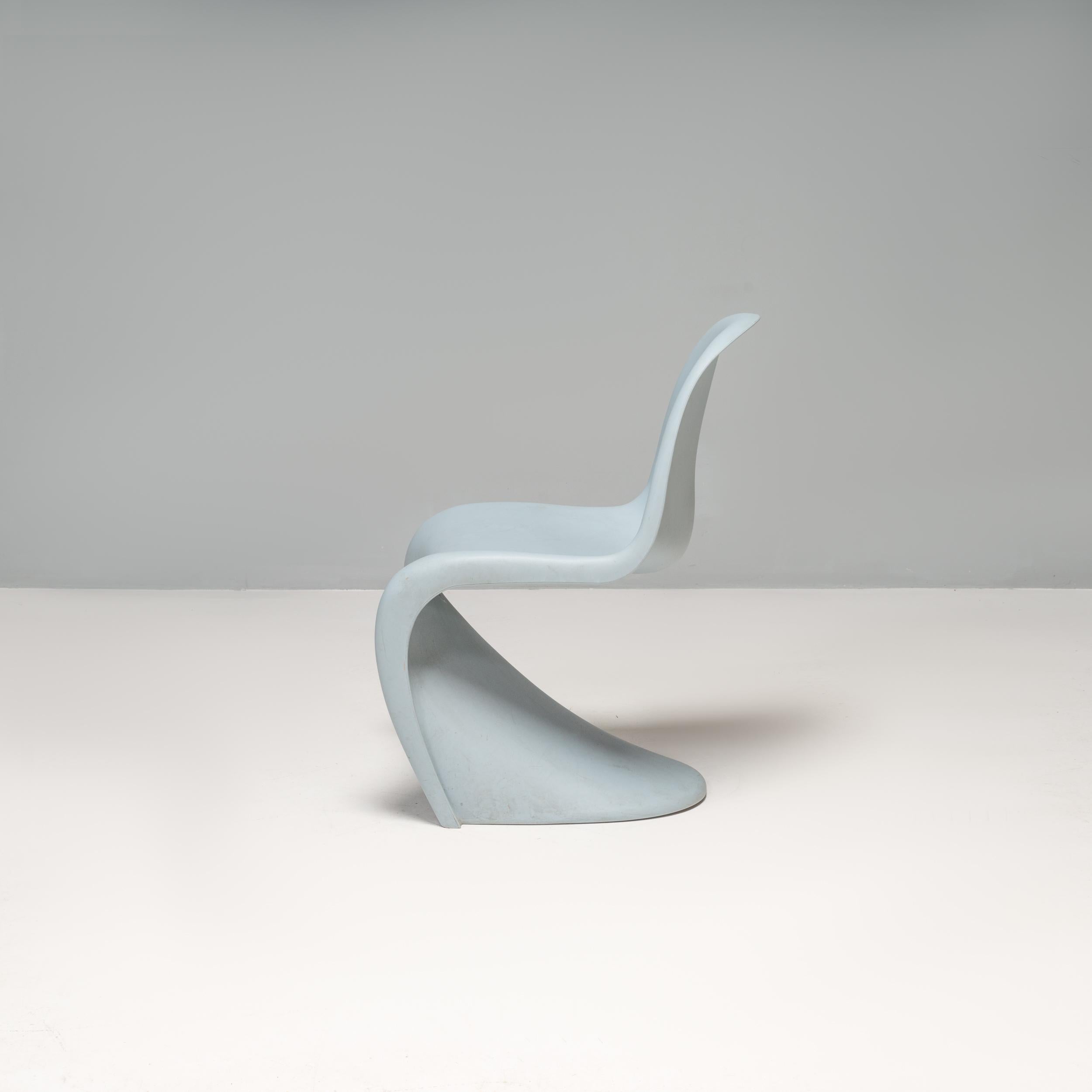 Contemporary Light Blue Panton Chairs by Verner Panton for Vitra, Set of 6