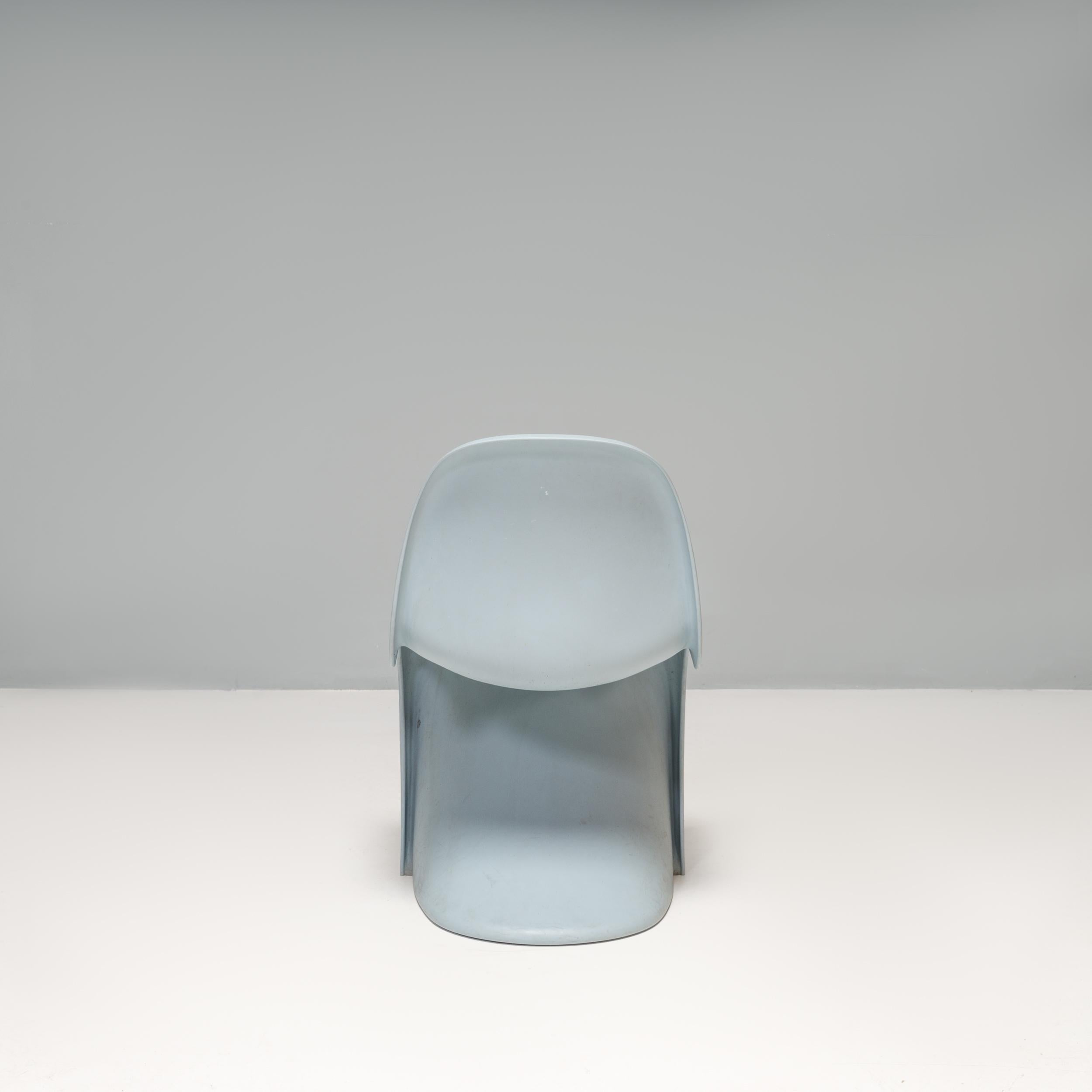 Plastic Light Blue Panton Chairs by Verner Panton for Vitra, Set of 6