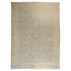 Hellblauer persischer Täbris-Teppich in Übergröße