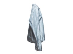 Light Blue Prada Silk Button-Up Jacket Size US M