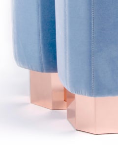 Sgabello Queen Heart azzurro di Royal Stranger